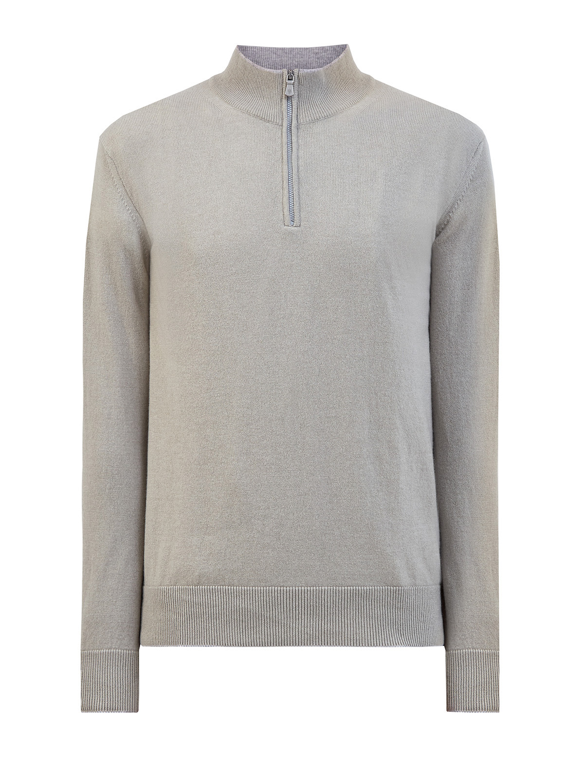

Кашемировый джемпер с застежкой half-zip и окантовкой, Зеленый, Кашемировый джемпер с застежкой half-zip и окантовкой