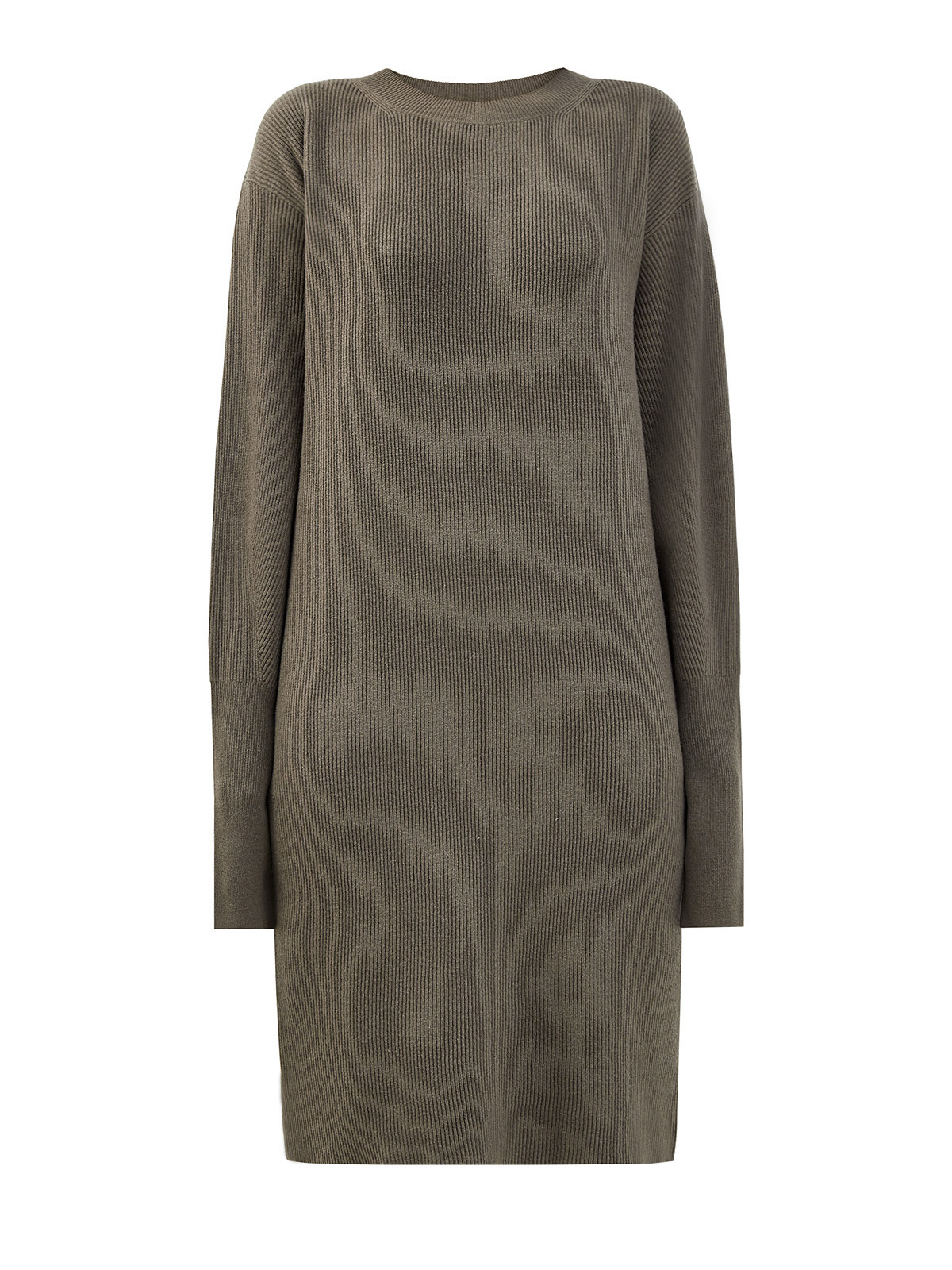 Платье-джемпер из шерсти и кашемира с объемными рукавами LORENA ANTONIAZZI, цвет коричневый, размер 42;44;46 - фото 1