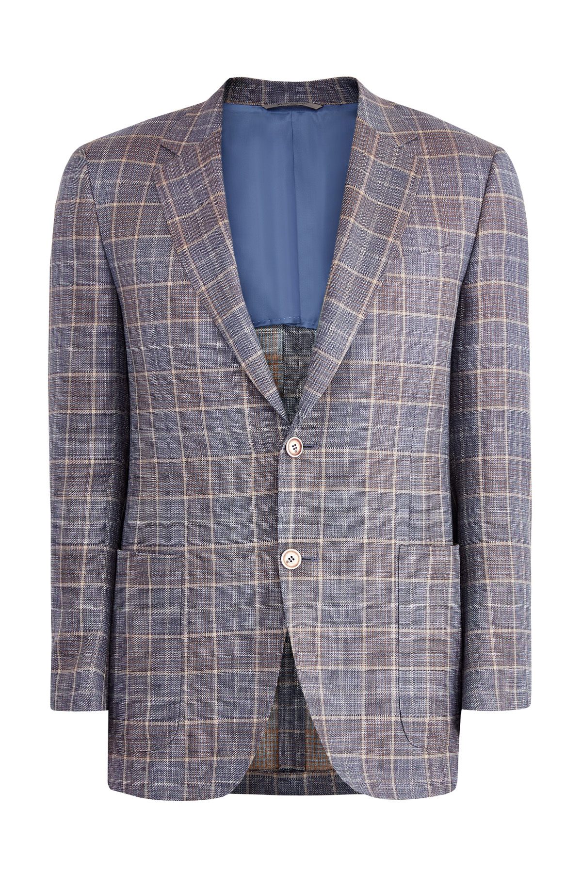 Пиджак из фактурной шерстяной ткани с волокнами льна CANALI, цвет мульти, размер 50;52;54;56 - фото 1