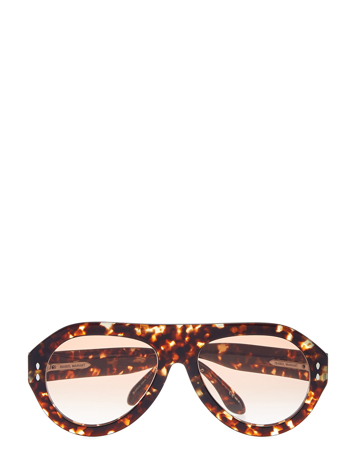 Очки в широкой оправе с запаянным внутрь принтом Isabel Marant(sunglasses), цвет коричневый - фото 1