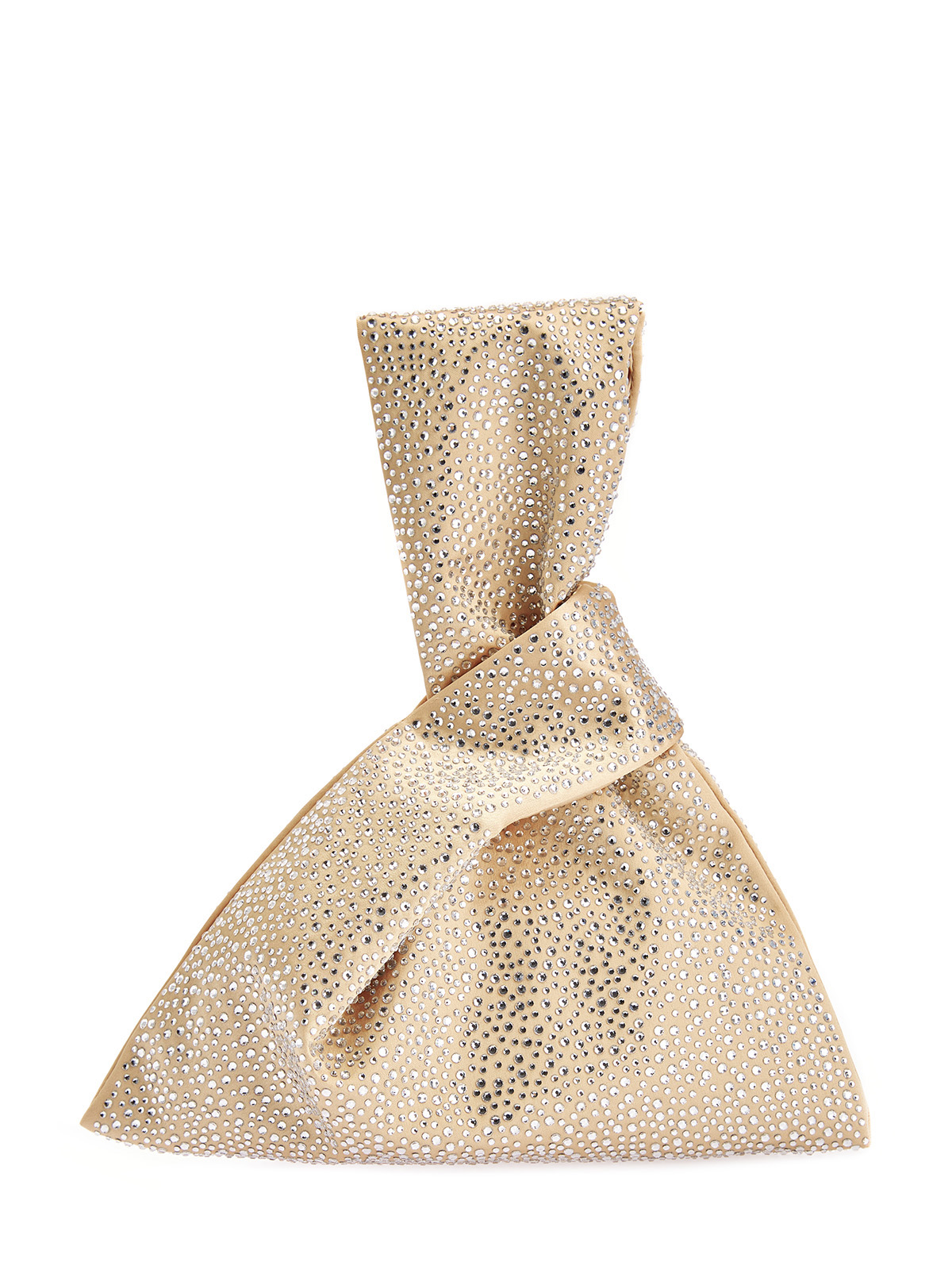 

Сумка из шелковистого металлизированного атласа со стразами, Бежевый, Сумка из шелковистого металлизированного атласа со стразами