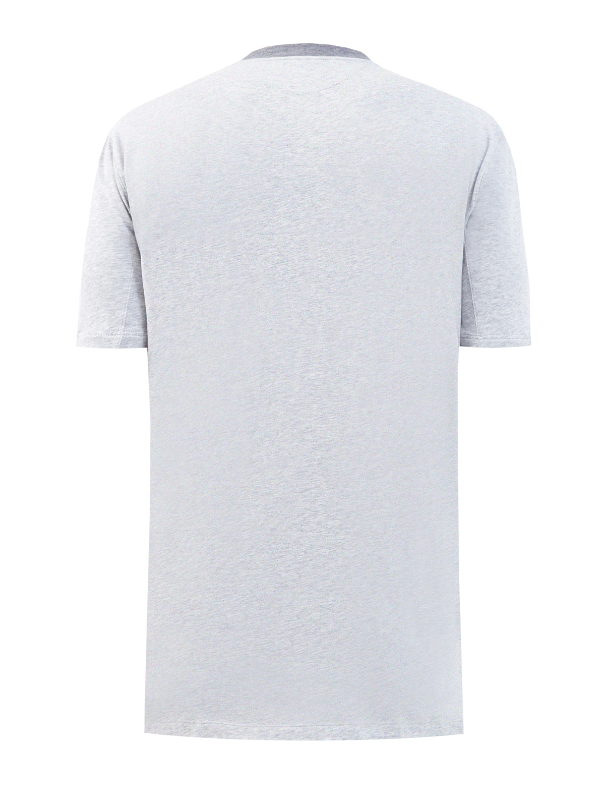 Минималистичная футболка из дышащего джерси с принтом BRUNELLO CUCINELLI, цвет серый, размер 54;56;52 - фото 2