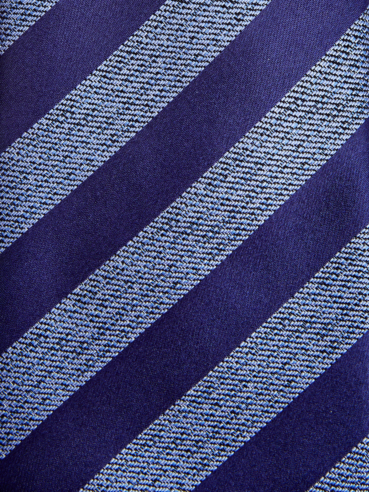 Галстук из шелка с жаккардовым узором в полоску CANALI, цвет синий, размер 57;58 - фото 2