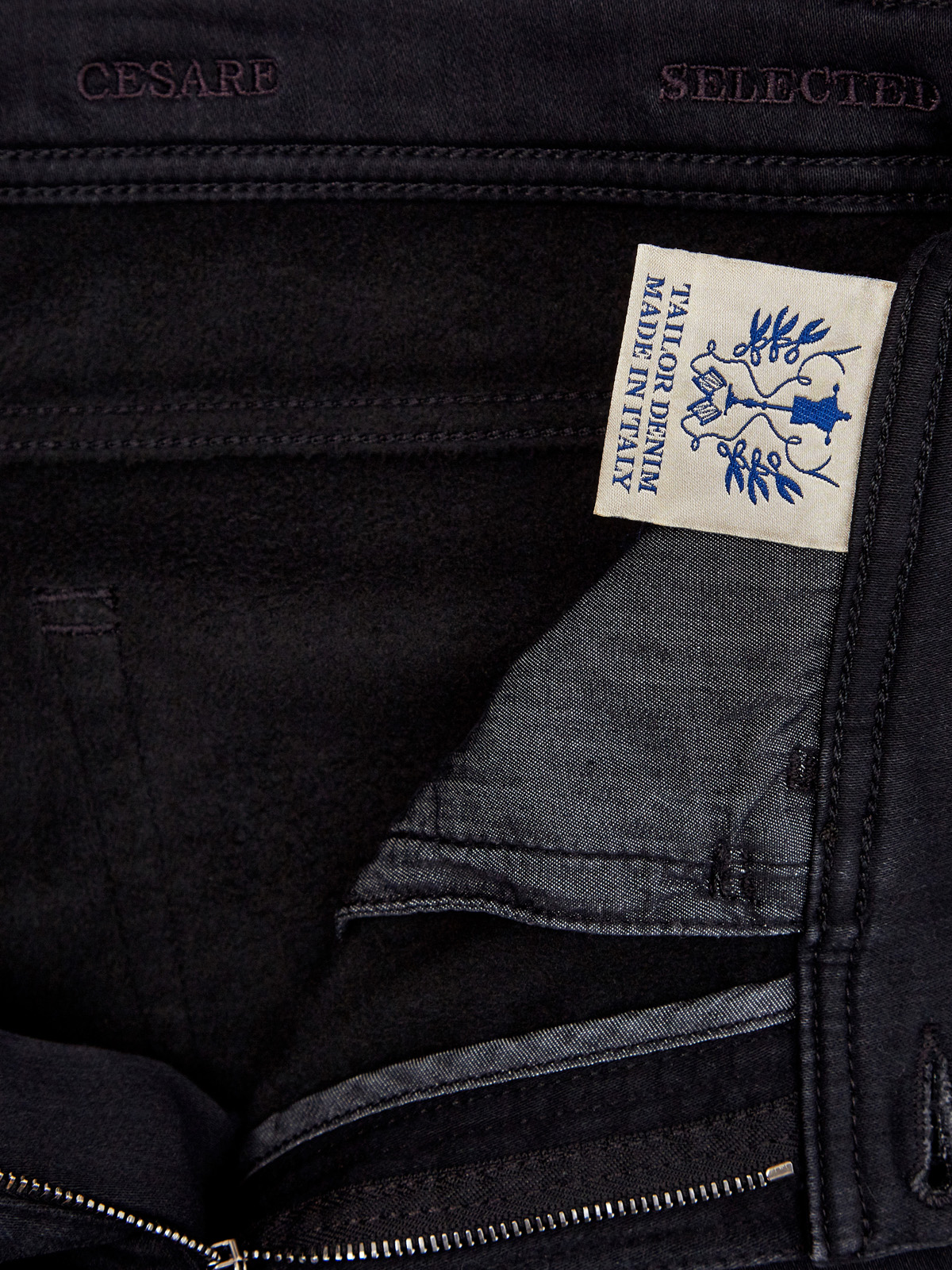 Утепленные джинсы Cesare с вышитым логотипом SCISSOR SCRIPTOR, цвет черный, размер 50;54;58;60;62;66;48 - фото 7