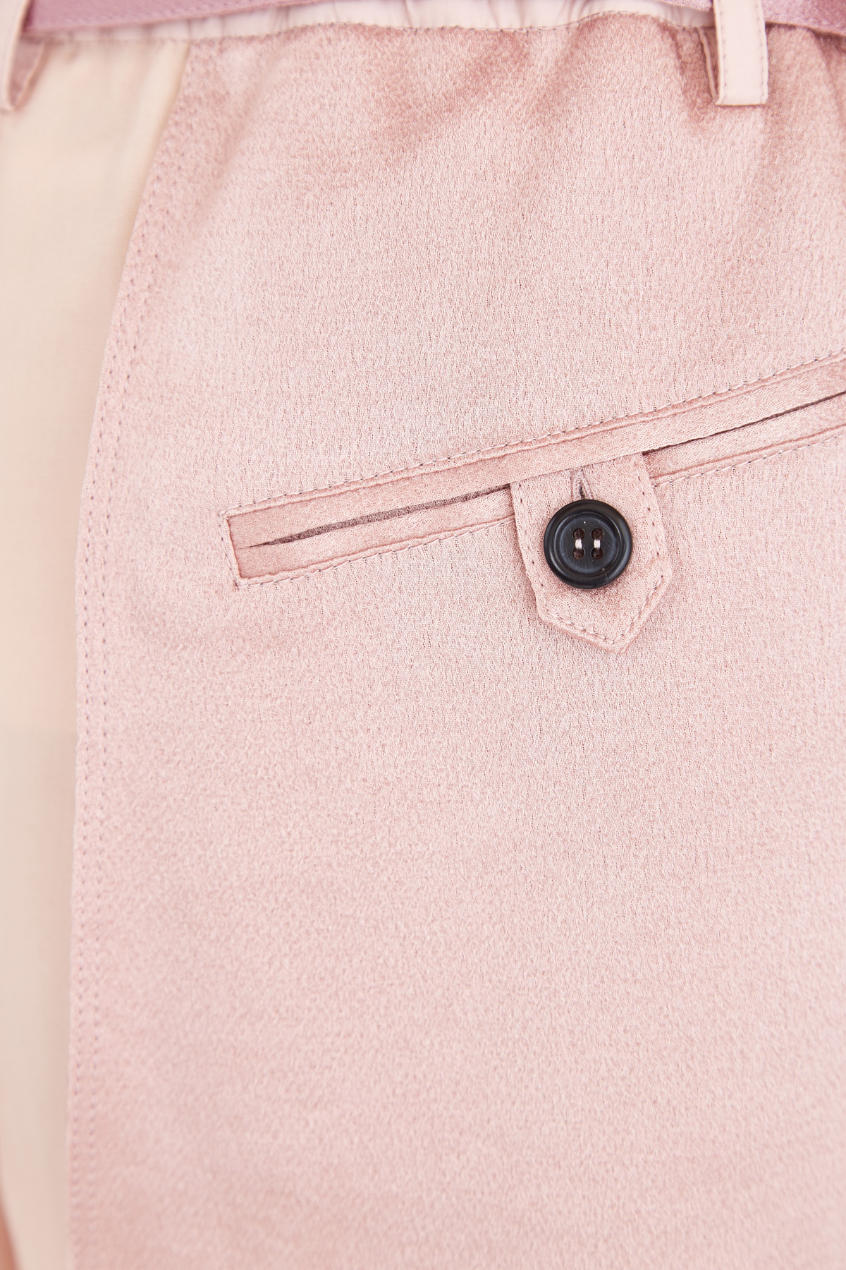 Шорты из шелка шаппе с накладными карманами из тисненого атласа VALENTINO, цвет розовый, размер 38 - фото 5
