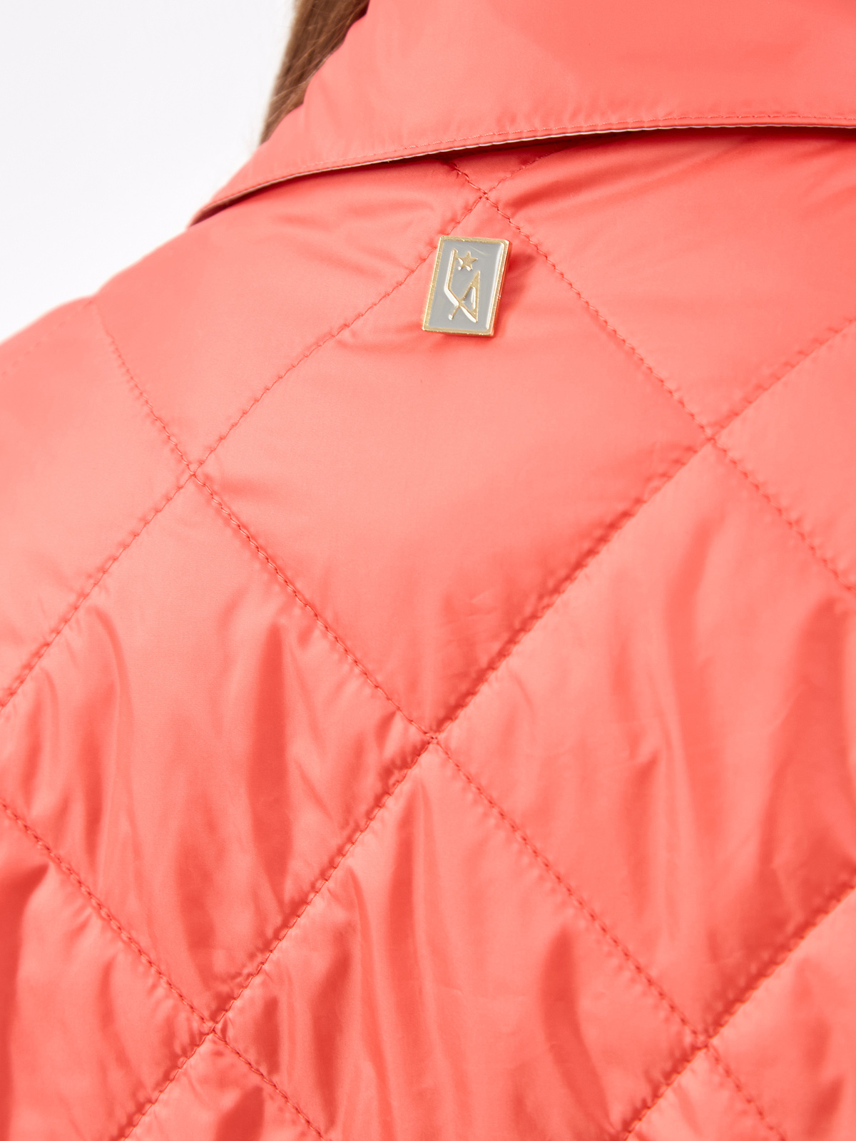 Двусторонняя куртка удлиненного кроя из влагозащитного нейлона LORENA ANTONIAZZI, цвет оранжевый, размер 42;44;46;40 - фото 5