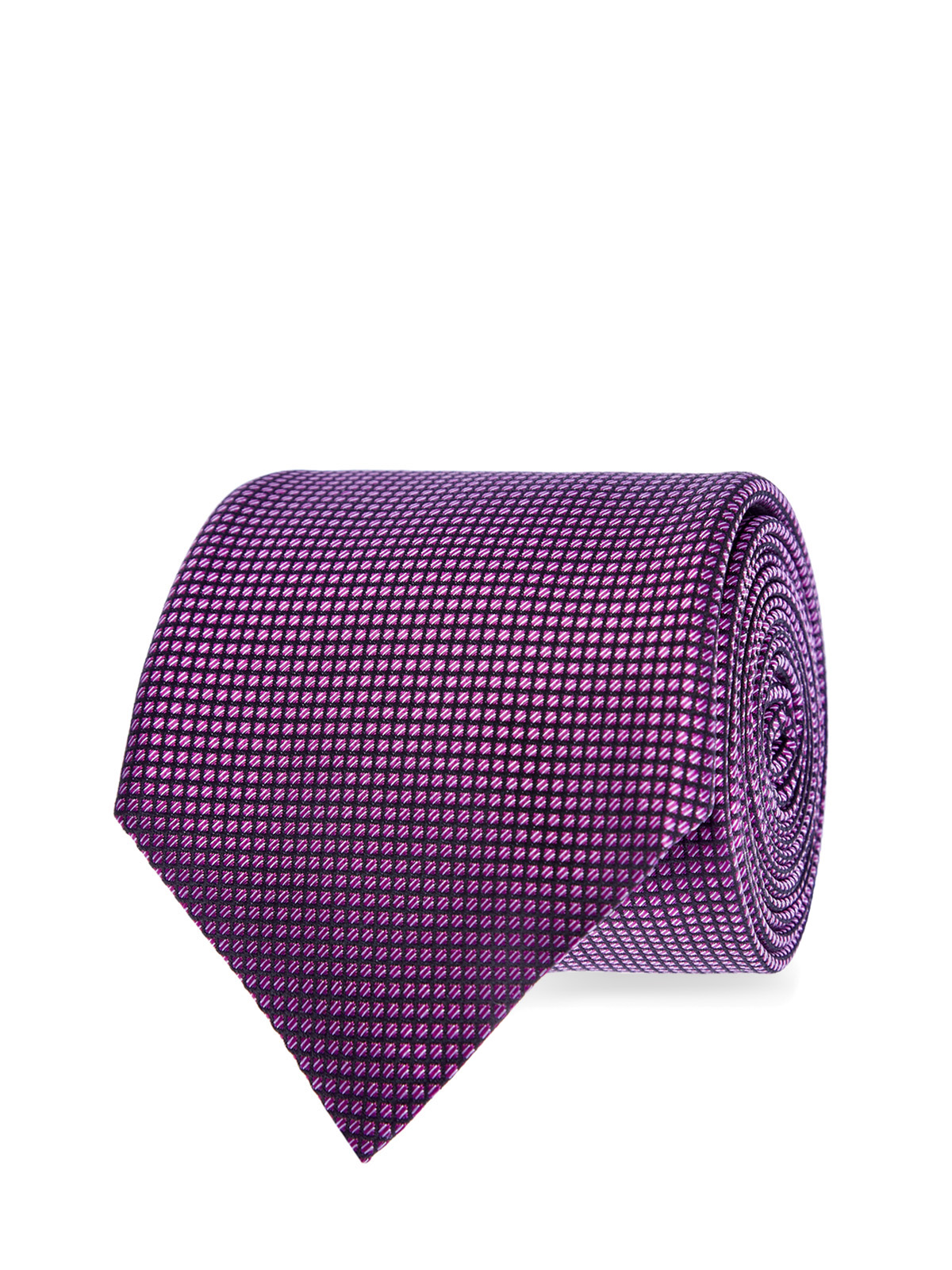 Галстук из цельного отреза шелка с принтом CANALI, цвет фиолетовый, размер 40;41.5;42;42.5;43.5;43;40.5
