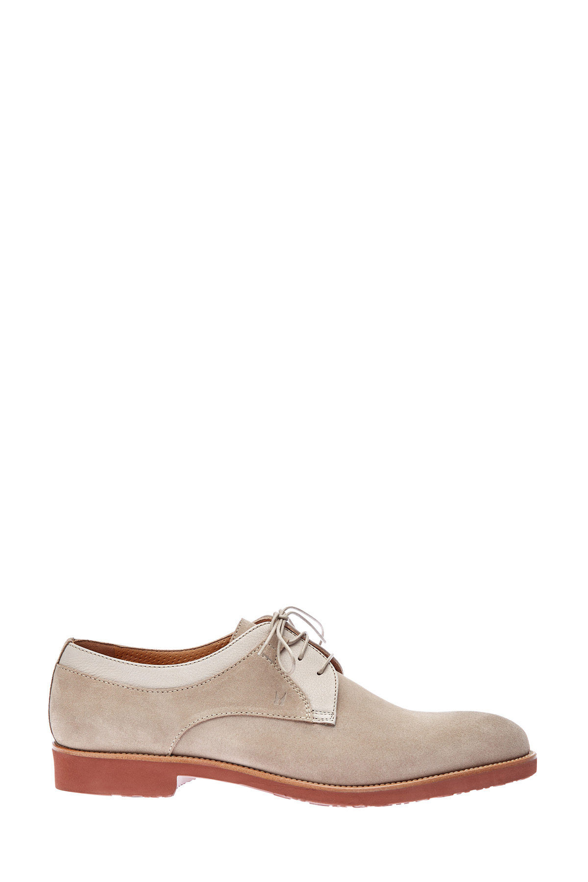 Замшевые туфли-дерби с фигурной отделкой MORESCHI, цвет бежевый, размер 41;41.5;42;42.5;43;44;45