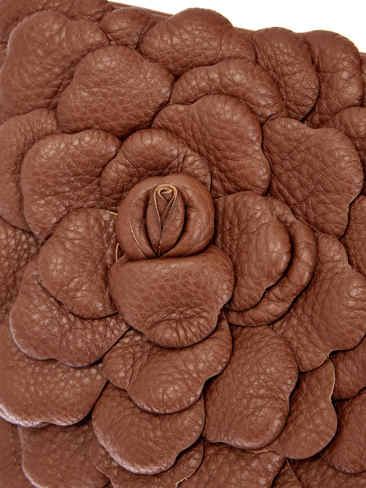 Сумка-хобо Atelier Bag 03 Rose Edition из телячьей кожи VALENTINO, цвет коричневый, размер 40;41;42;43;46 - фото 6