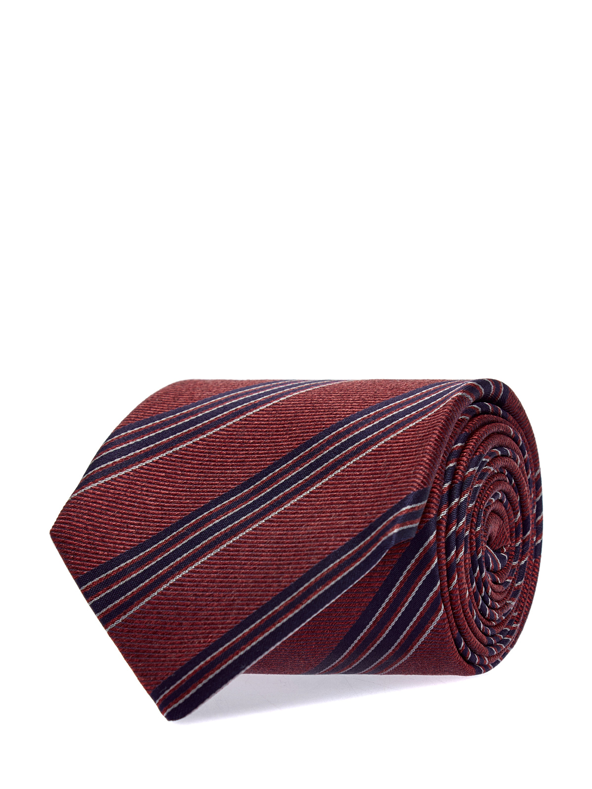 

Галстук ручной работы с жаккардовым узором в полоску, Мульти, Галстук ручной работы с жаккардовым узором в полоску