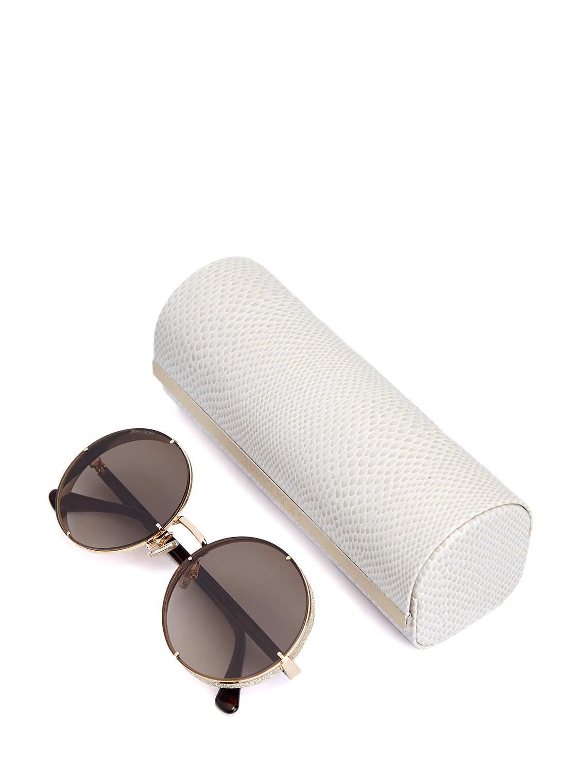 Очки Lilo в круглой оправе с мерцающим декором JIMMY CHOO  (sunglasses) - фото 4