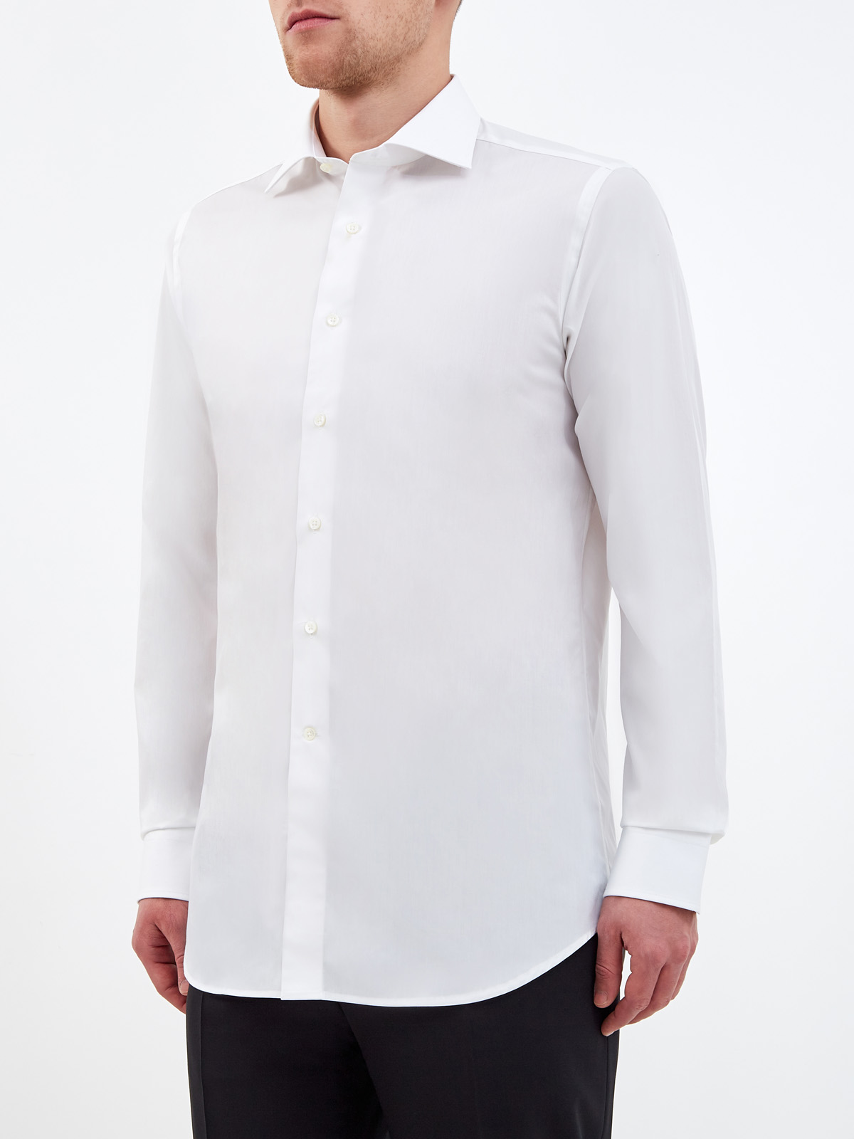 Классическая белая рубашка из тонкого хлопка CANALI, цвет белый, размер 52;54;56;58 - фото 3