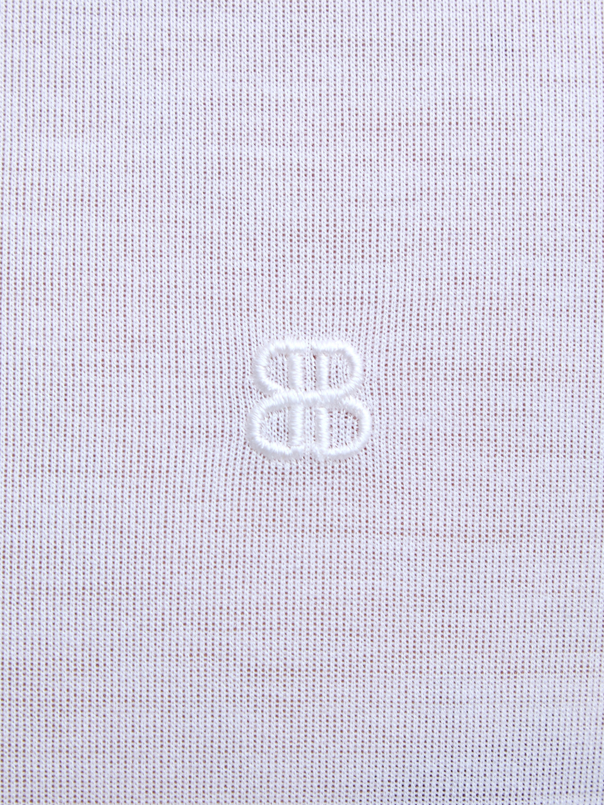 Базовая футболка из хлопка с вышитым логотипом в тон BERTOLO, цвет белый, размер 48;50;52;54;56 - фото 5
