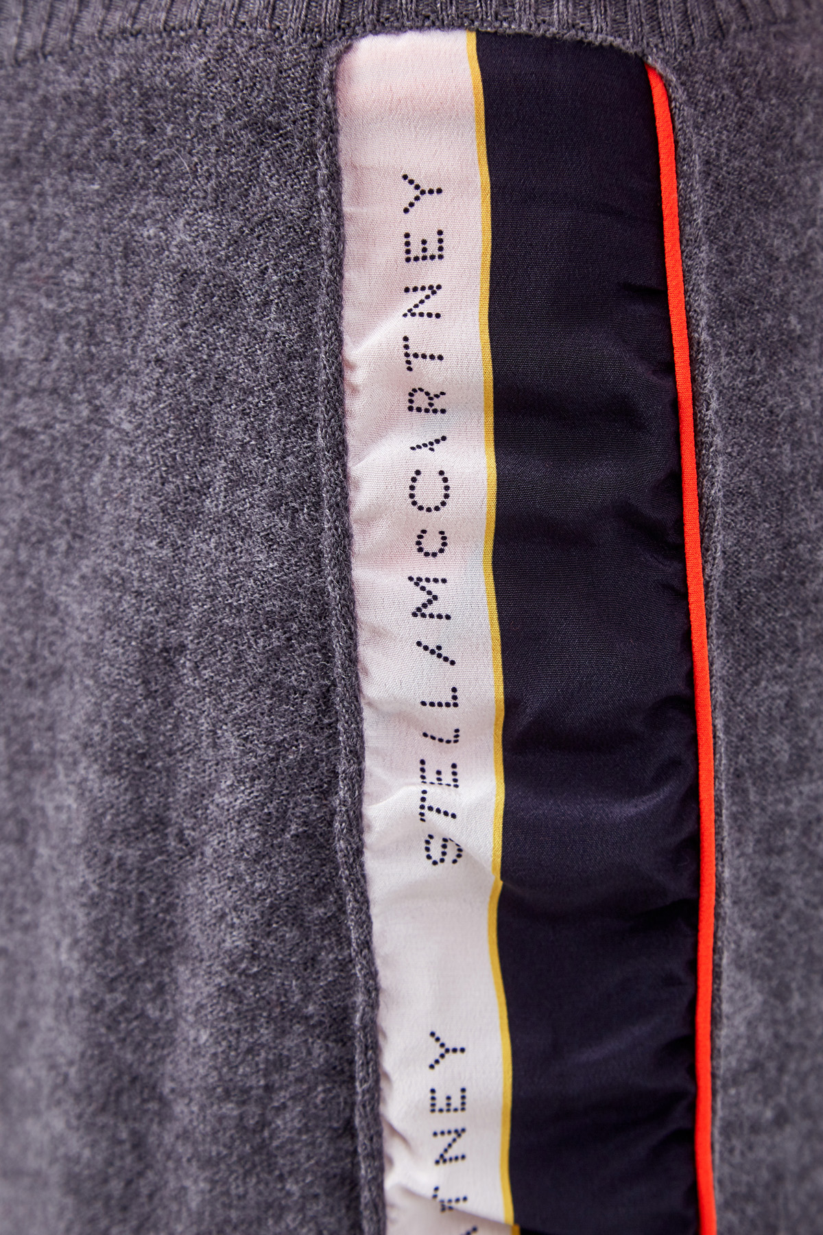 Шерстяные брюки-джоггеры с лампасами из шелка STELLA McCARTNEY, цвет серый, размер S;XS - фото 5