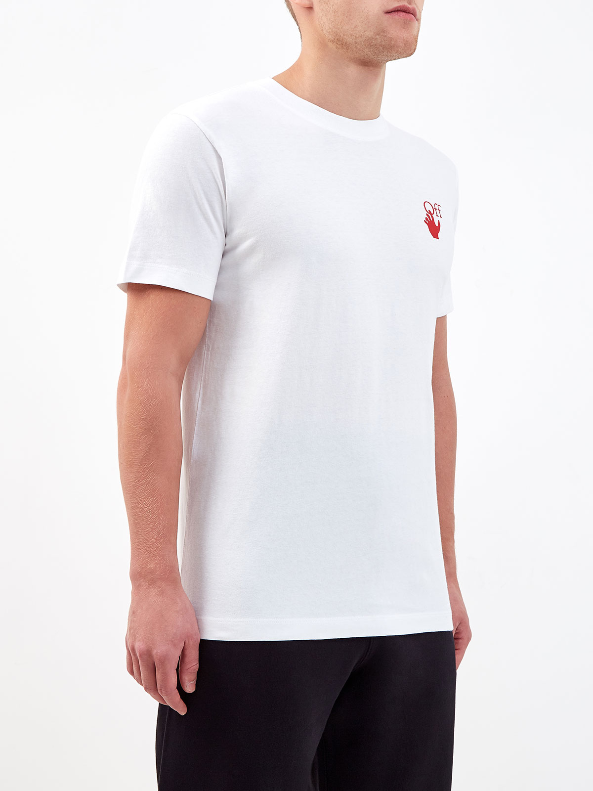 Белая футболка из джерси с макро-принтом Arrows OFF-WHITE, цвет белый, размер M;L;2XL - фото 3