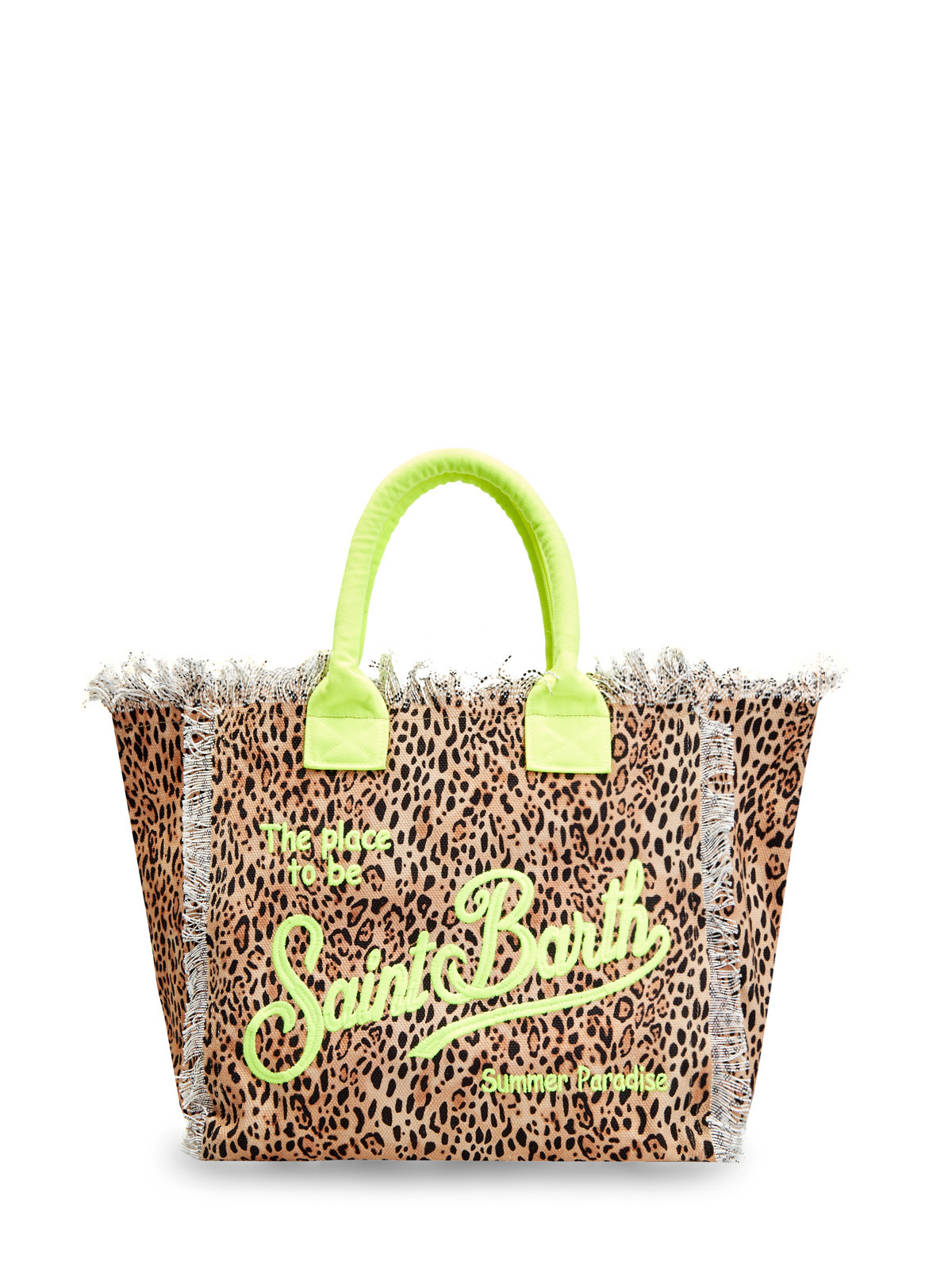 Холщовая сумка Vanity с леопардовым паттерном MC2 SAINT BARTH, цвет мульти, размер S - фото 1