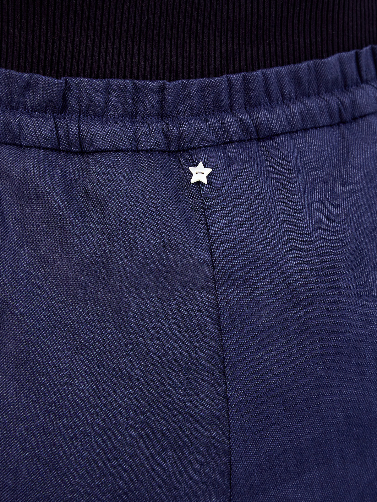 Льняные брюки-палаццо с эластичным поясом LORENA ANTONIAZZI, цвет синий, размер 46;48;50 - фото 3