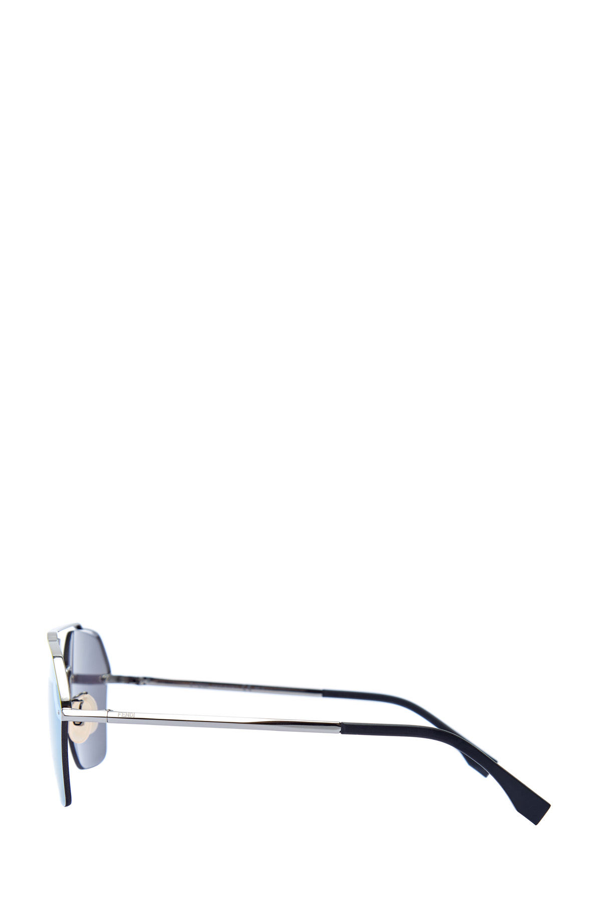 Авиаторы в тонкой оправе с контрастным мостом FENDI (sunglasses), цвет голубой, размер XS;S - фото 4