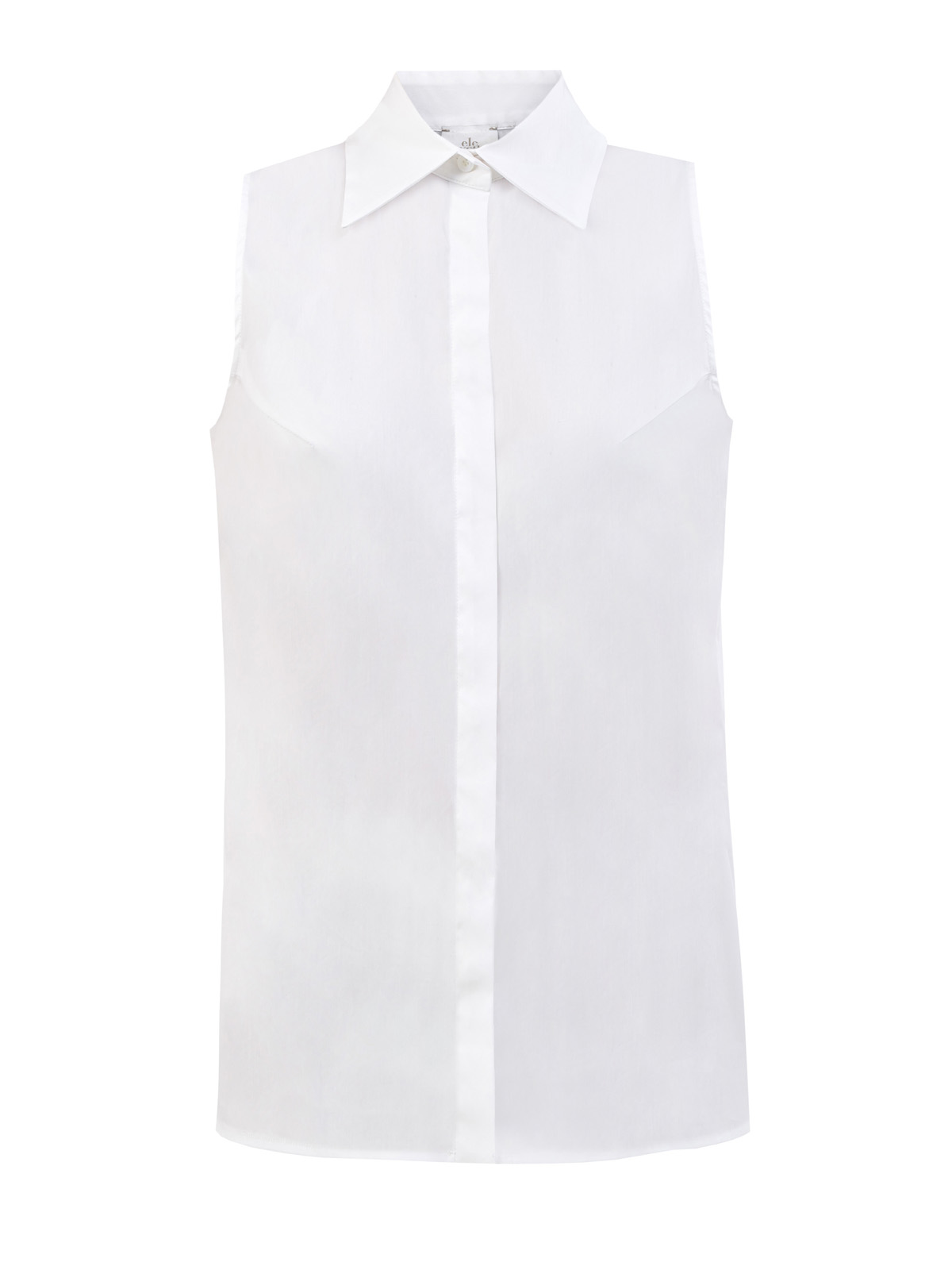 Блуза без рукавов из гладкого поплина ELEVENTY, цвет белый, размер 40;42;44;38