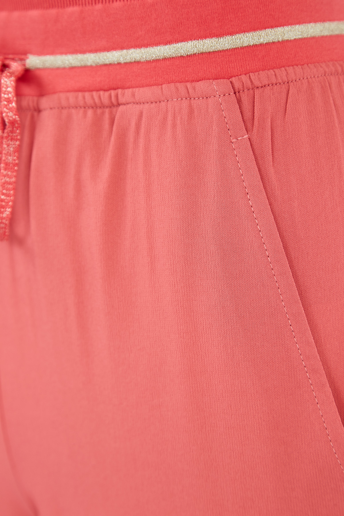 Укороченные брюки с трикотажным поясом и отделкой люрексом LORENA ANTONIAZZI, цвет розовый, размер 40;42;44 - фото 5