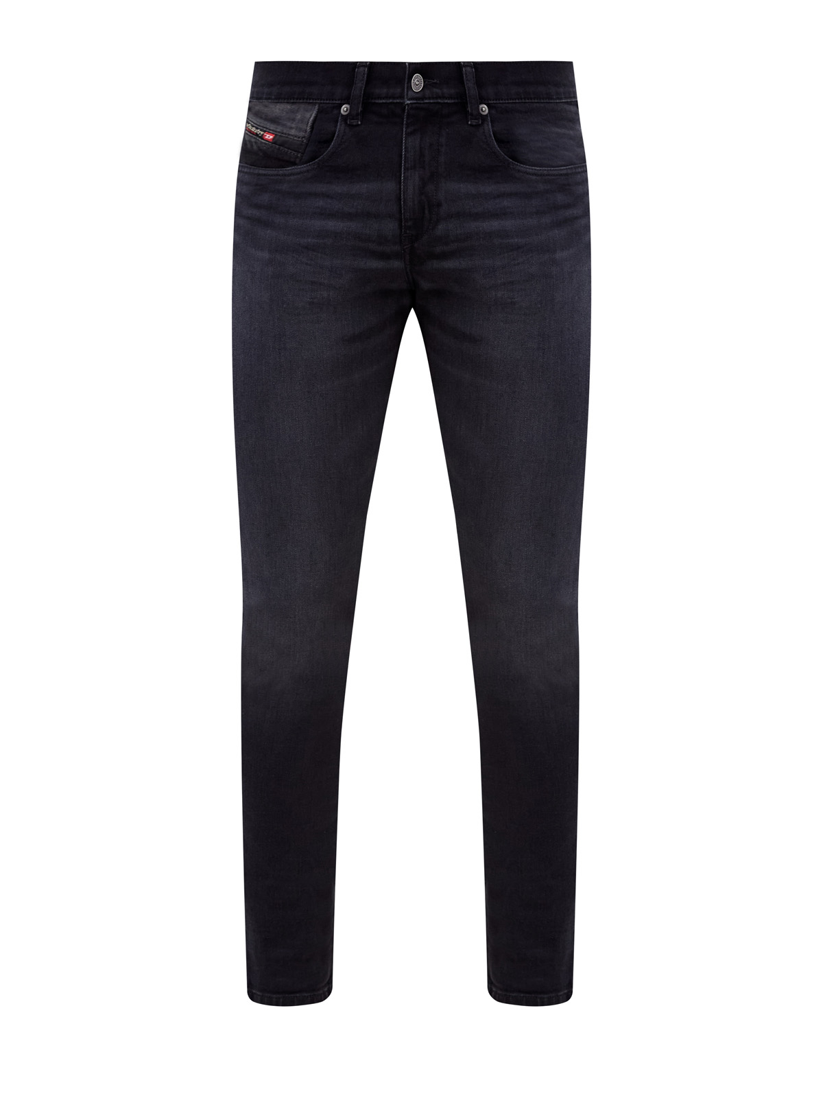 Зауженные джинсы из эластичного денима с эффектом делаве DIESEL, цвет черный, размер XS;XS;S;L;XL