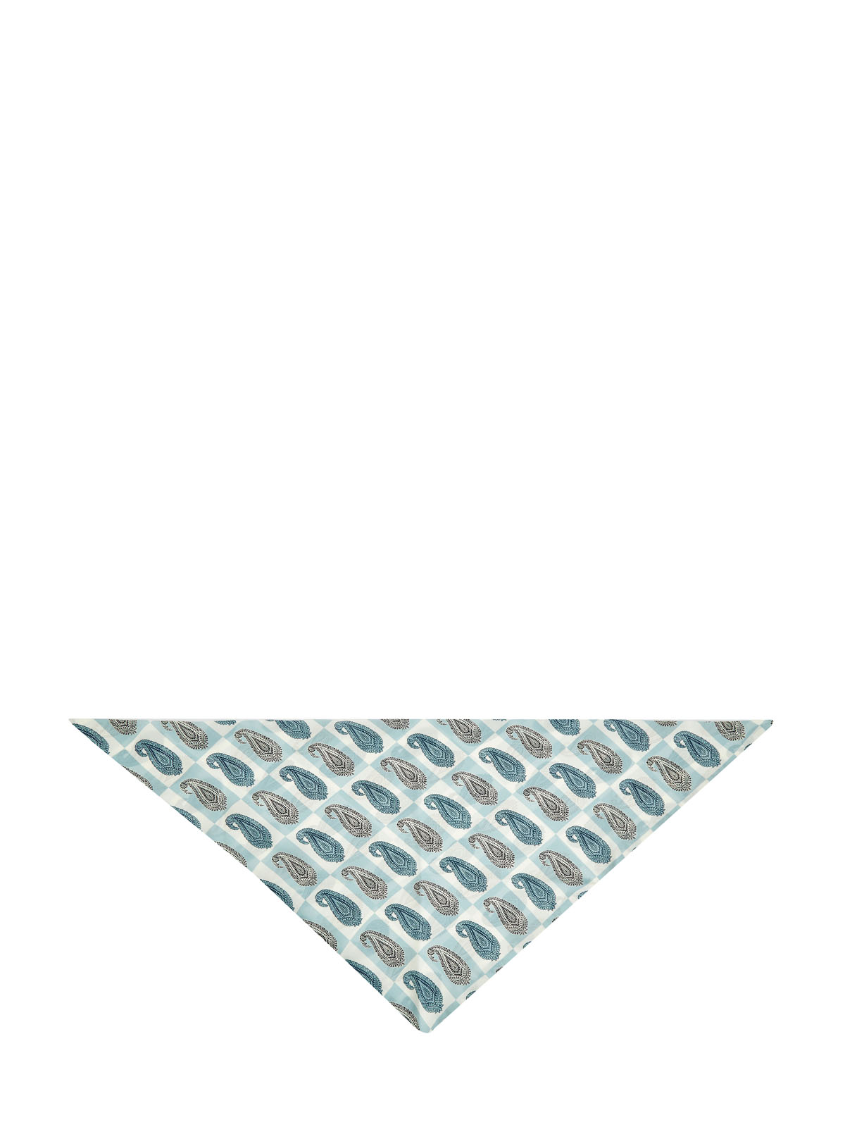 Платок из тонкого шелка с узором пейсли ETRO, цвет голубой, размер L - фото 3