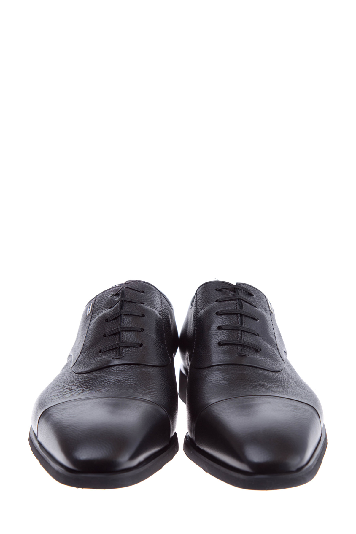 Классические туфли-оксфорды с литым логотипом бренда MORESCHI, цвет черный, размер 43.5 - фото 5