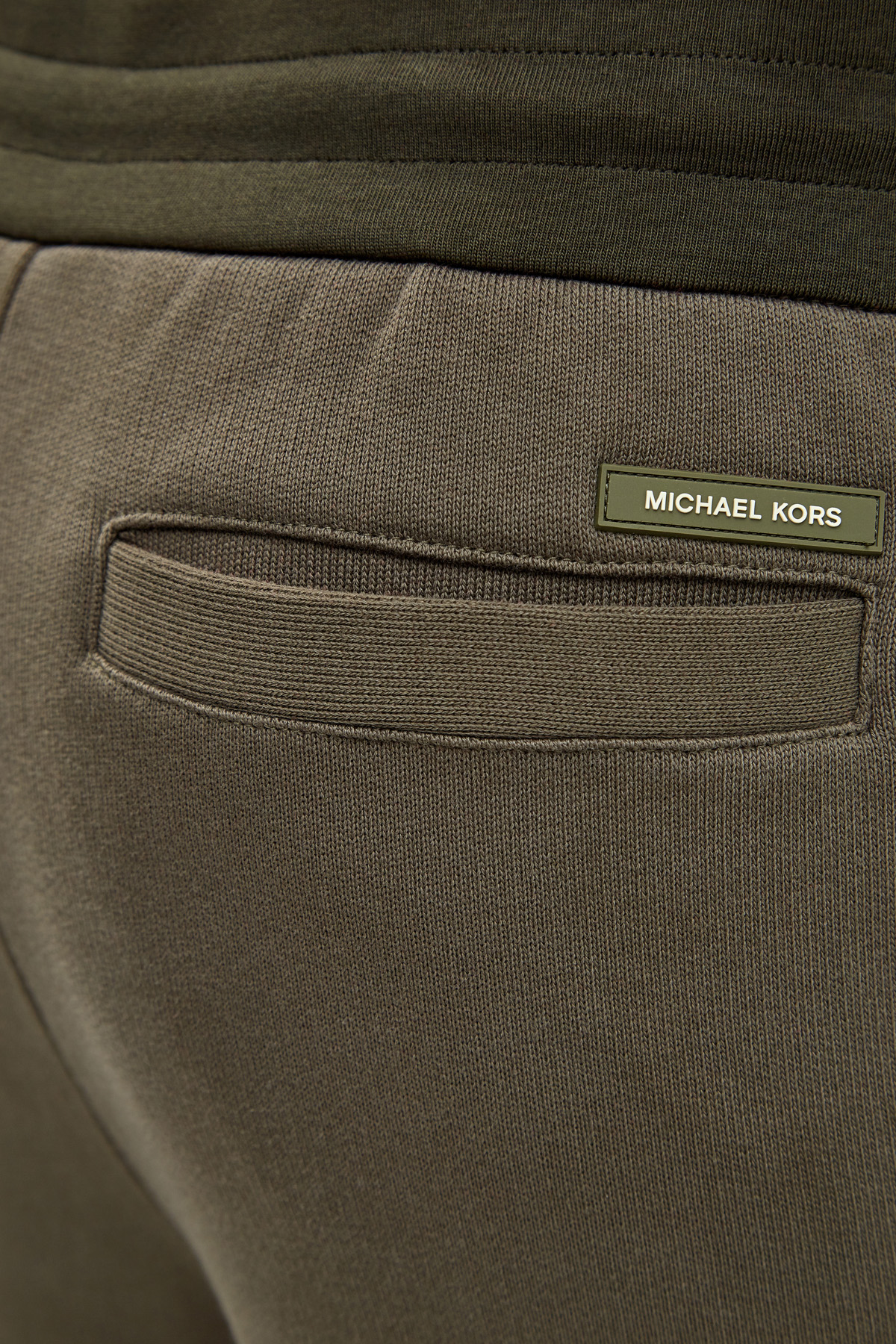 Хлопковые брюки-джоггеры с логотипом на спинке MICHAEL KORS, цвет хаки, размер XL - фото 6