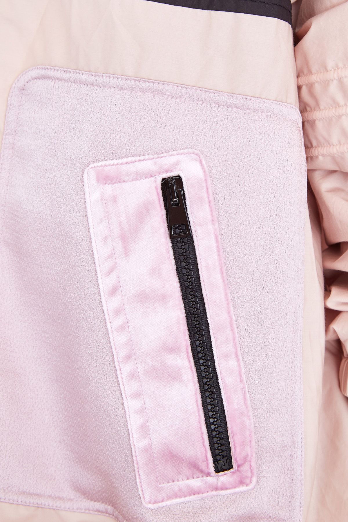 Ветровка colorblock с карманами из тисненого атласа и капюшоном VALENTINO, цвет розовый, размер 38;40 - фото 5