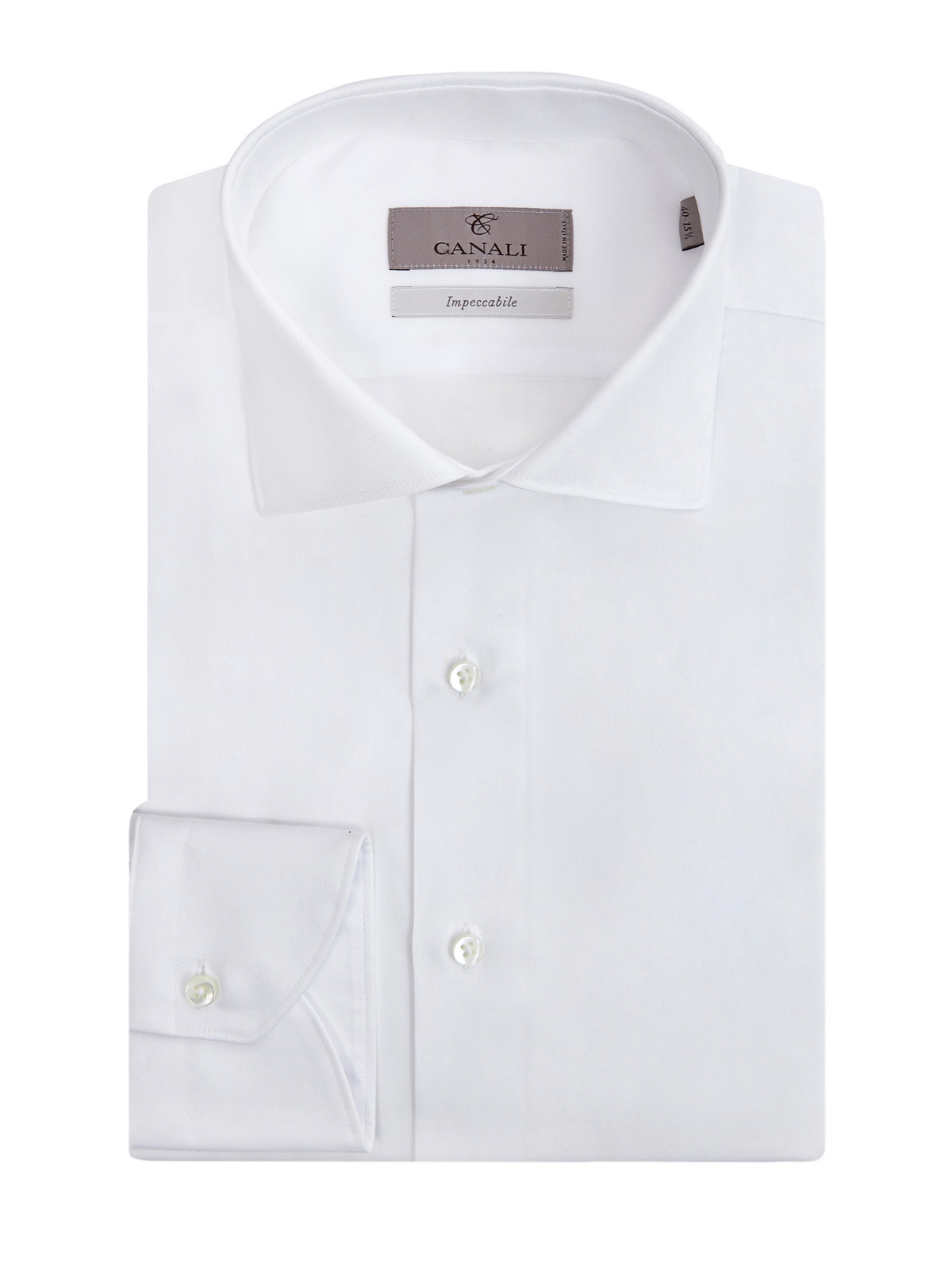 Классическая рубашка из плотного хлопка Impeccabile CANALI, цвет белый, размер 48;50;52;52;54;56;58;60;62 - фото 1