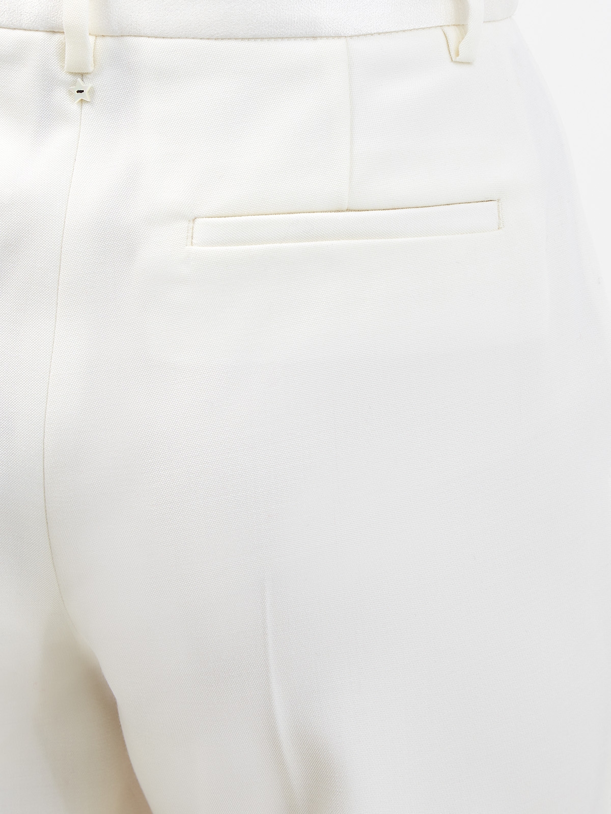 Прямые брюки из тонкой шерстяной ткани с символикой LORENA ANTONIAZZI, цвет белый, размер 40;42 - фото 6