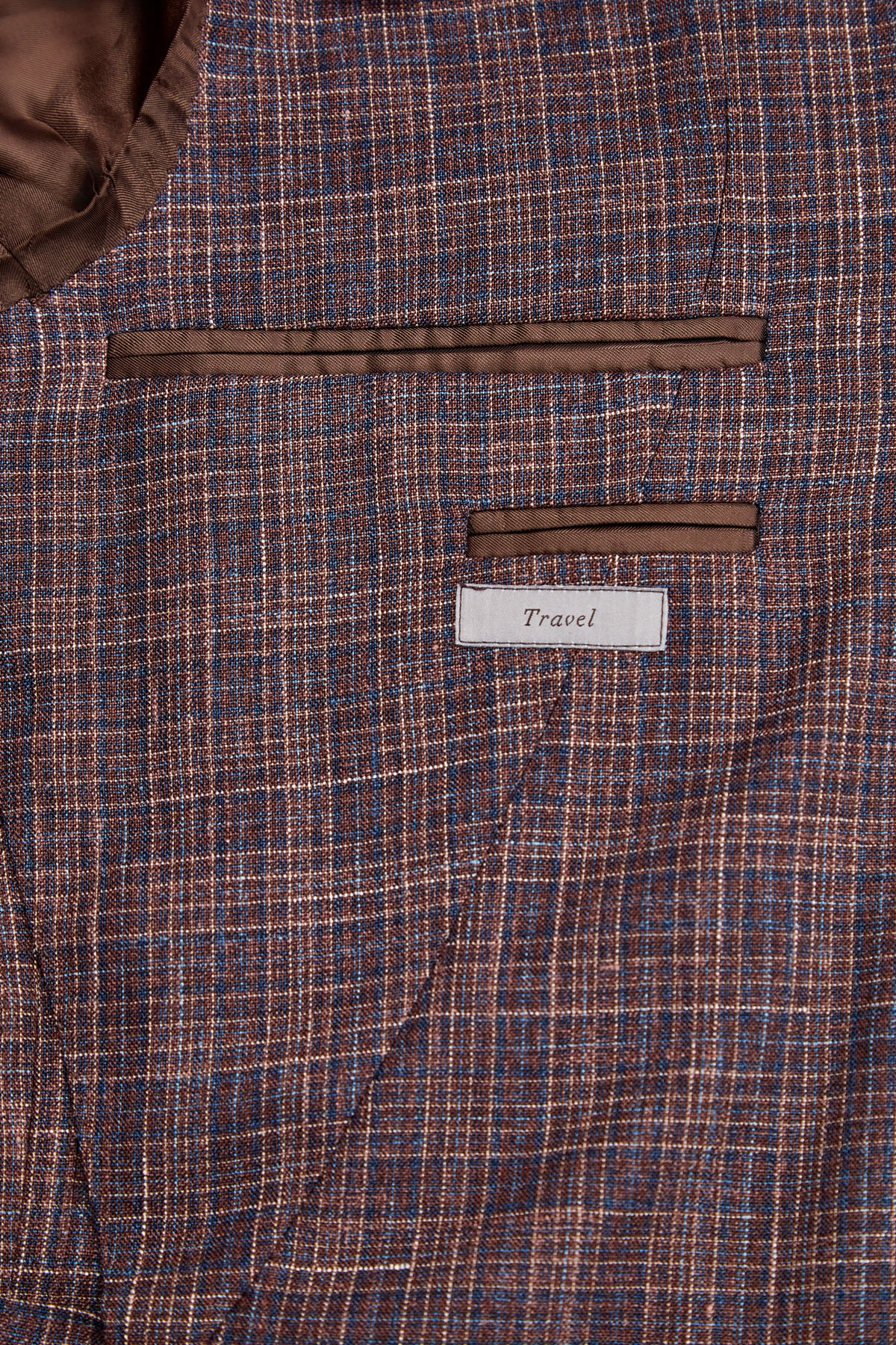 Костюм из шерсти и льна с обработкой Travel CANALI, цвет коричневый, размер 48;50;52;54;58 - фото 9