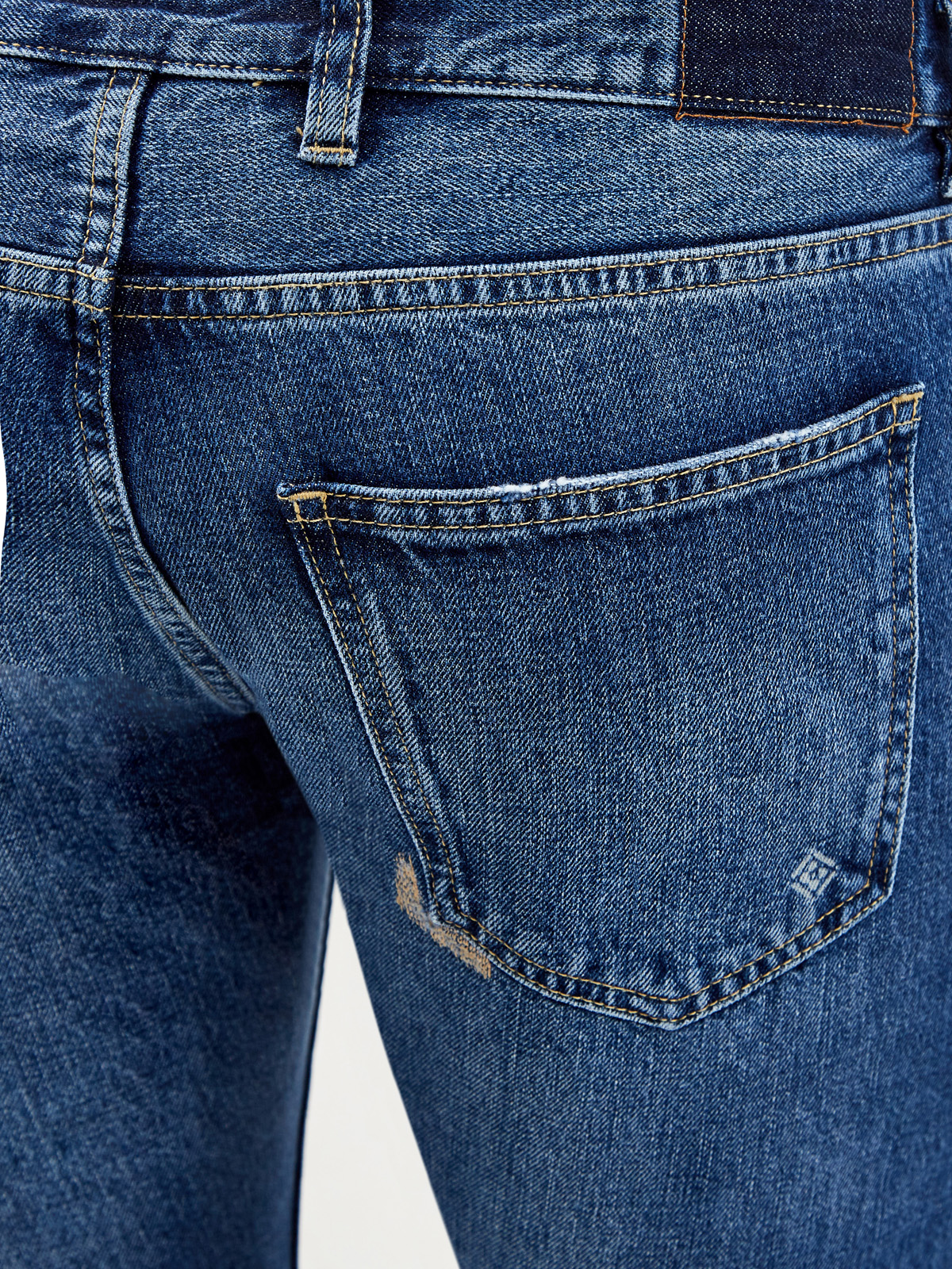 Прямые джинсы с вышитым декором ручной работы ELEVENTY, цвет синий, размер 46;50;54;48;52 - фото 6