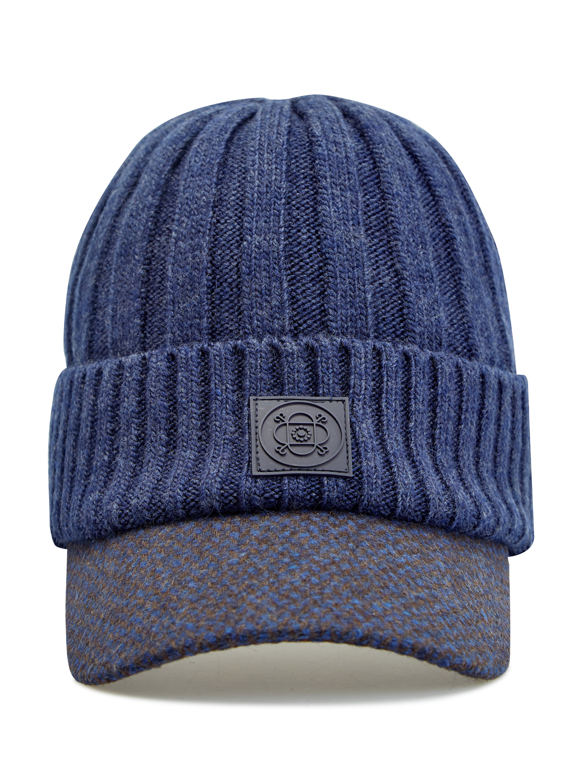Комбинированная шапка из шерсти с уплотненным козырьком CUDGI, цвет синий, размер 37;37.5;38;38.5;39;39.5;40
