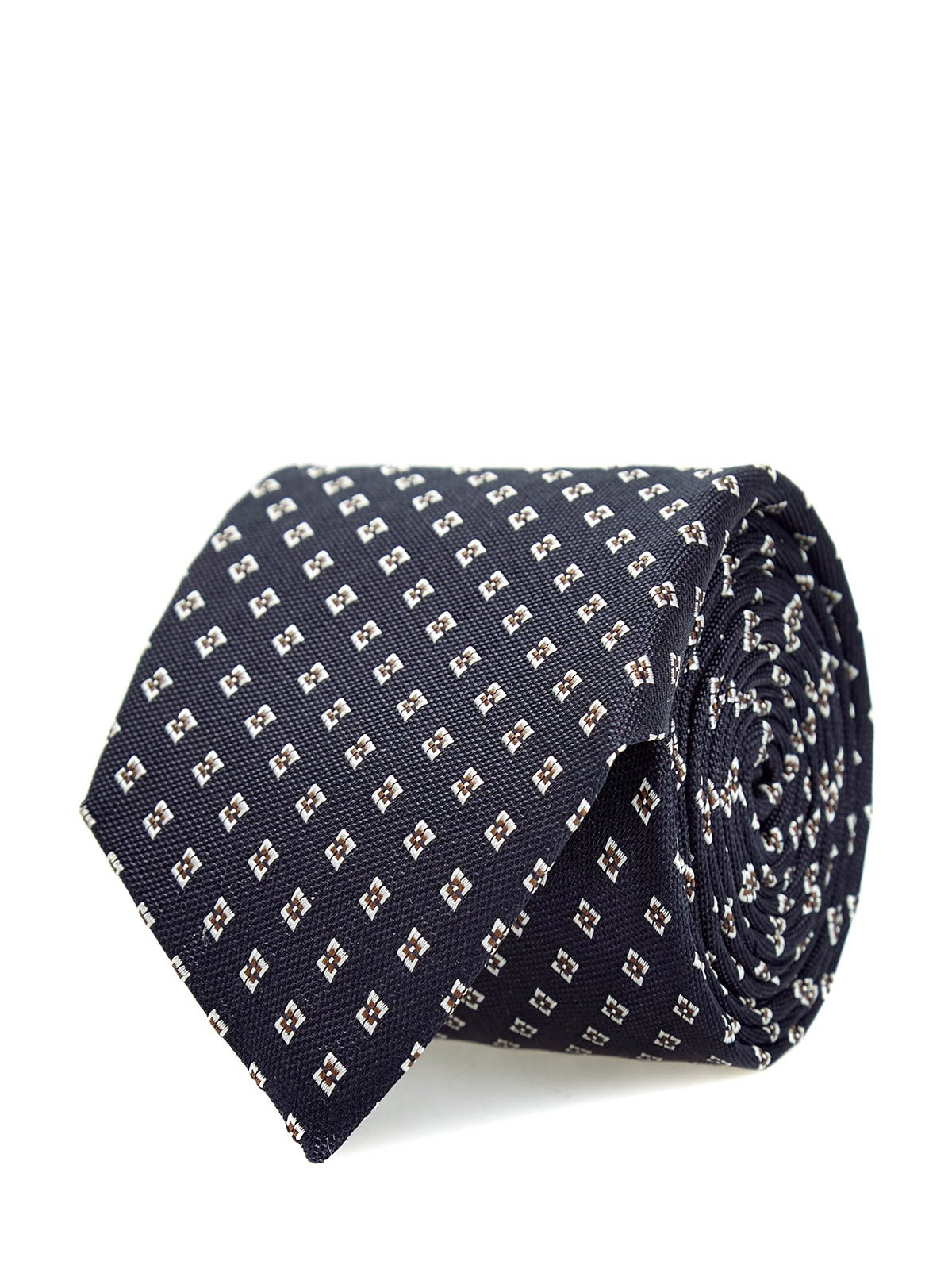 

Шелковый галстук с вышитым жаккардовым узором, Синий, Шелковый галстук с вышитым жаккардовым узором