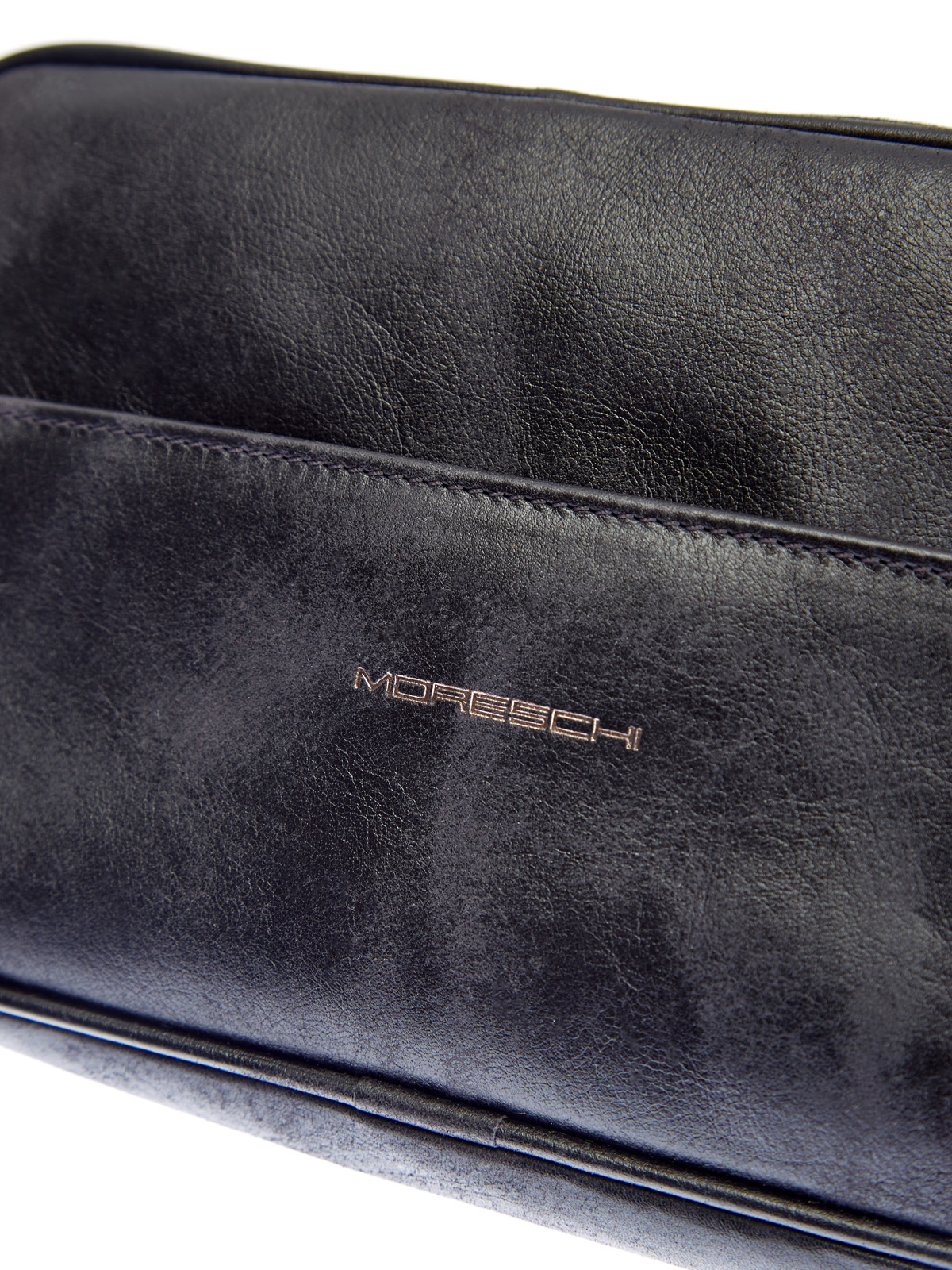 Поясная сумка из матовой кожи с неоднородным эффектом MORESCHI, цвет черный, размер 36.5;38;40;37;38.5;39 - фото 5