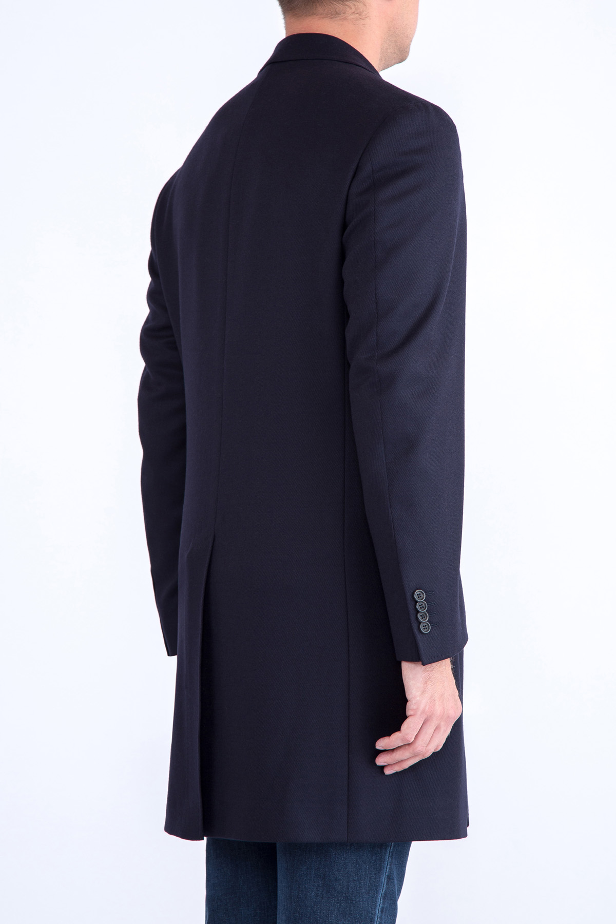 Пальто Kei ручной работы из шерстяной ткани CANALI, цвет синий, размер 48;50;54 - фото 4