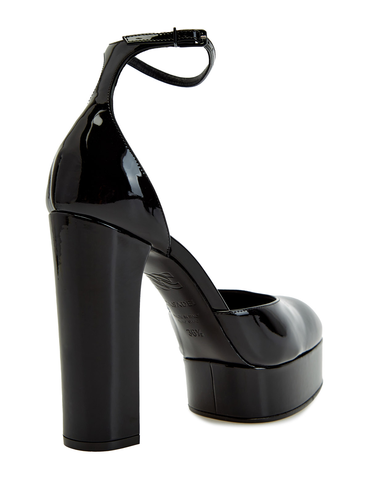 Туфли Betty из лакированной кожи на платформе CASADEI, цвет черный, размер 36.5;37;37.5;38;38.5;39;39.5;40;41 - фото 3