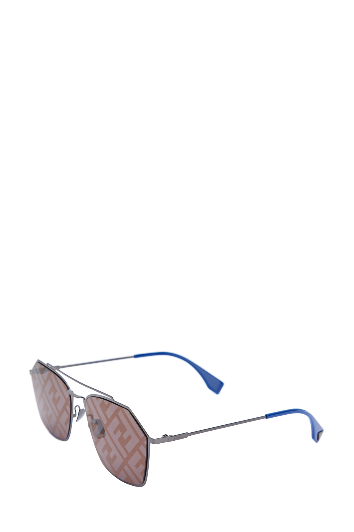 Солнцезащитные очки из легкого ацетата с запаянным принтом FF FENDI (sunglasses), цвет коричневый, размер S;M - фото 2