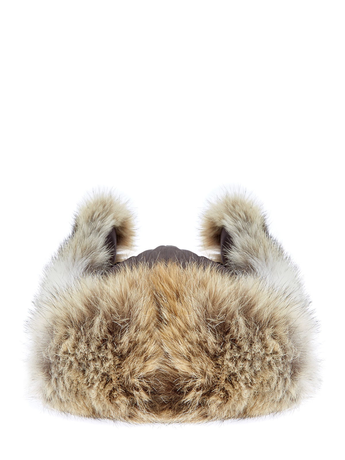 Утепленная шапка-трансформер с мехом койота CANADA GOOSE, цвет серый, размер L;S - фото 3
