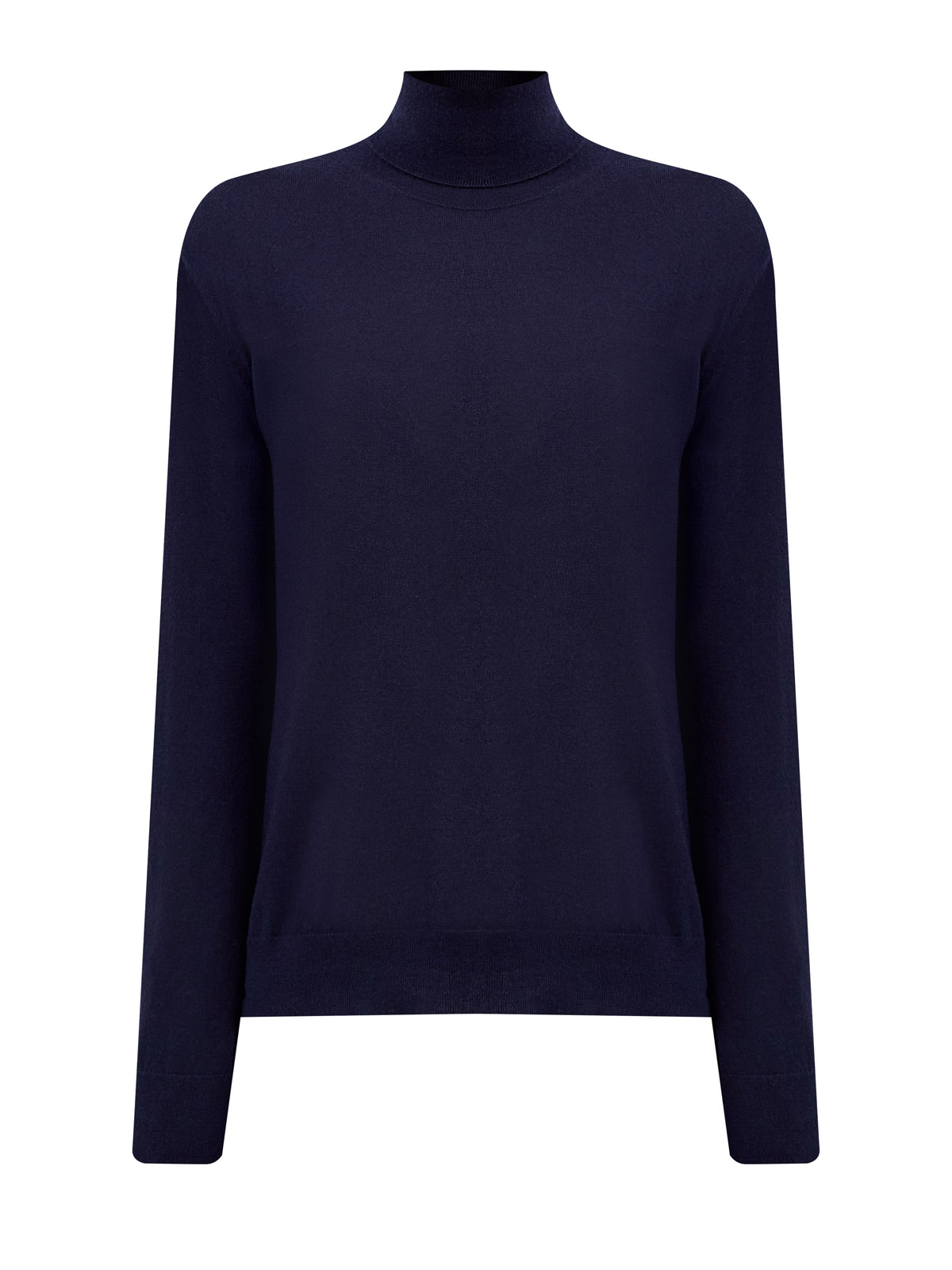 Однотонная водолазка из гладкой кашемировой пряжи 116820₽