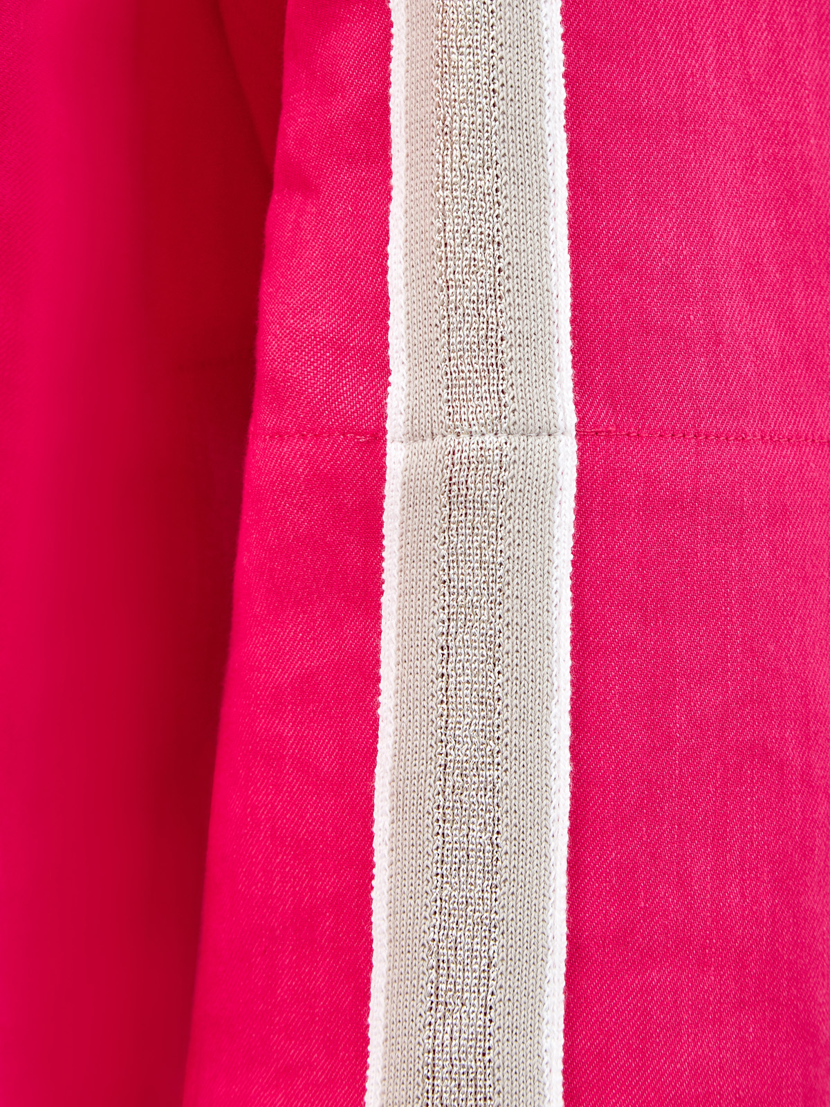 Свободная толстовка из льна с трикотажными вставками LORENA ANTONIAZZI, цвет розовый, размер 42;44;46;48;40 - фото 5