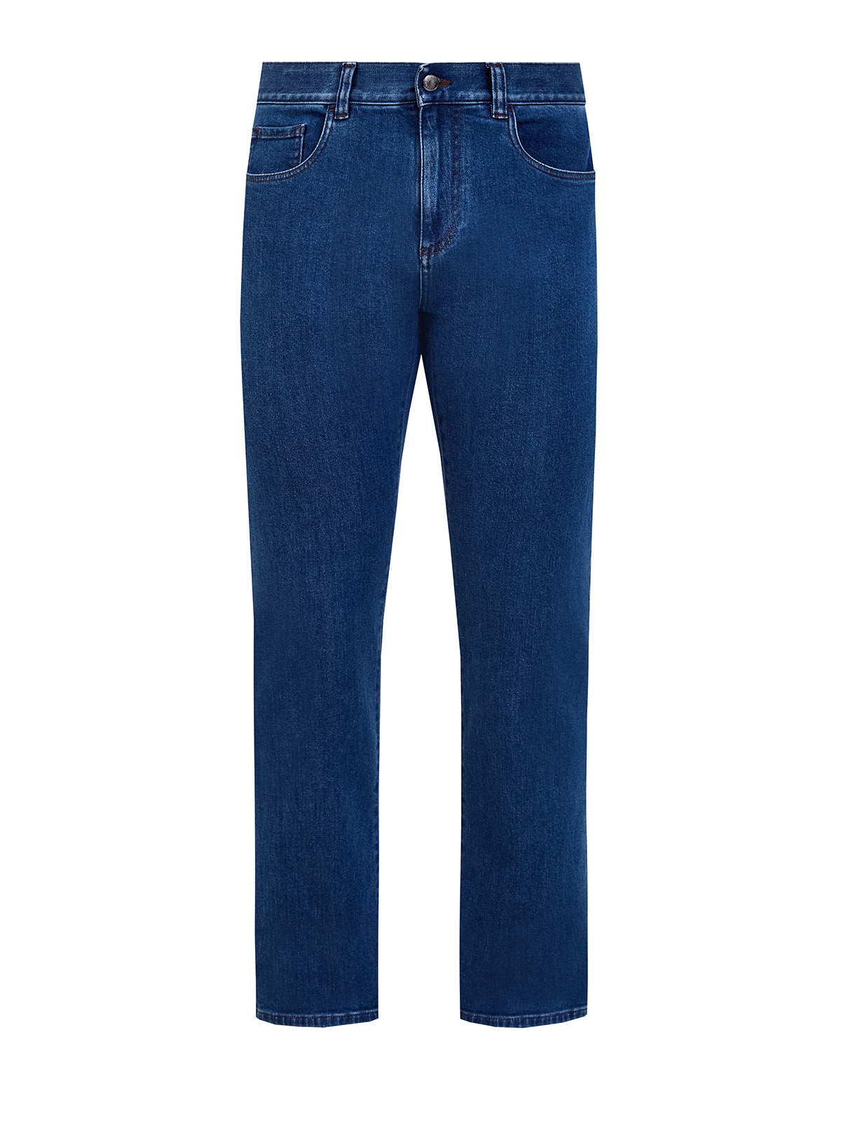 

Джинсы прямого кроя из хлопкового денима и кашемира, Синий, Джинсы прямого кроя из хлопкового денима и кашемира