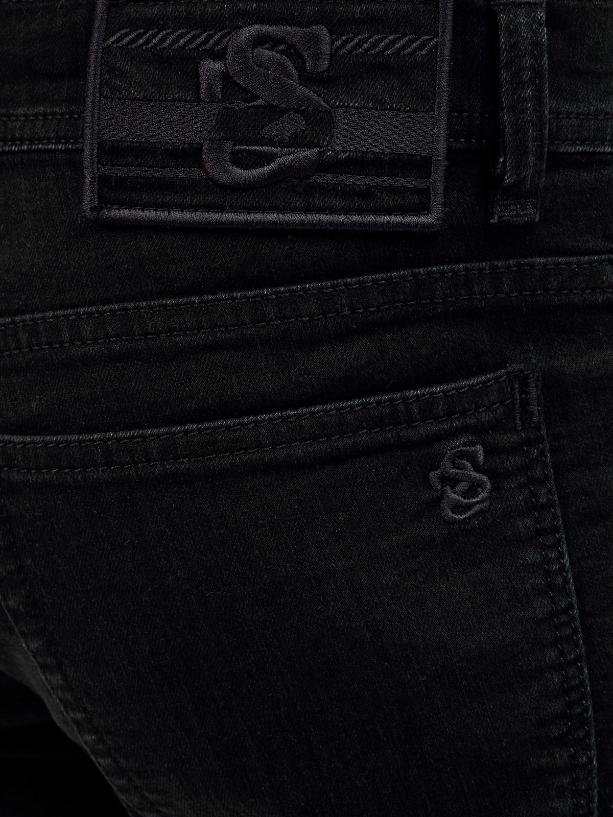 Джинсы Costantino из окрашенного вручную денима с вышивкой SCISSOR SCRIPTOR, цвет черный, размер 48;50;52;54;54;58;60 - фото 5