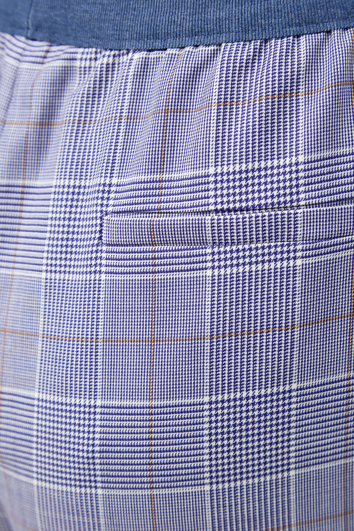 Брюки из шерстяной ткани с трикотажным поясом AGNONA, цвет голубой, размер 42;40 - фото 6