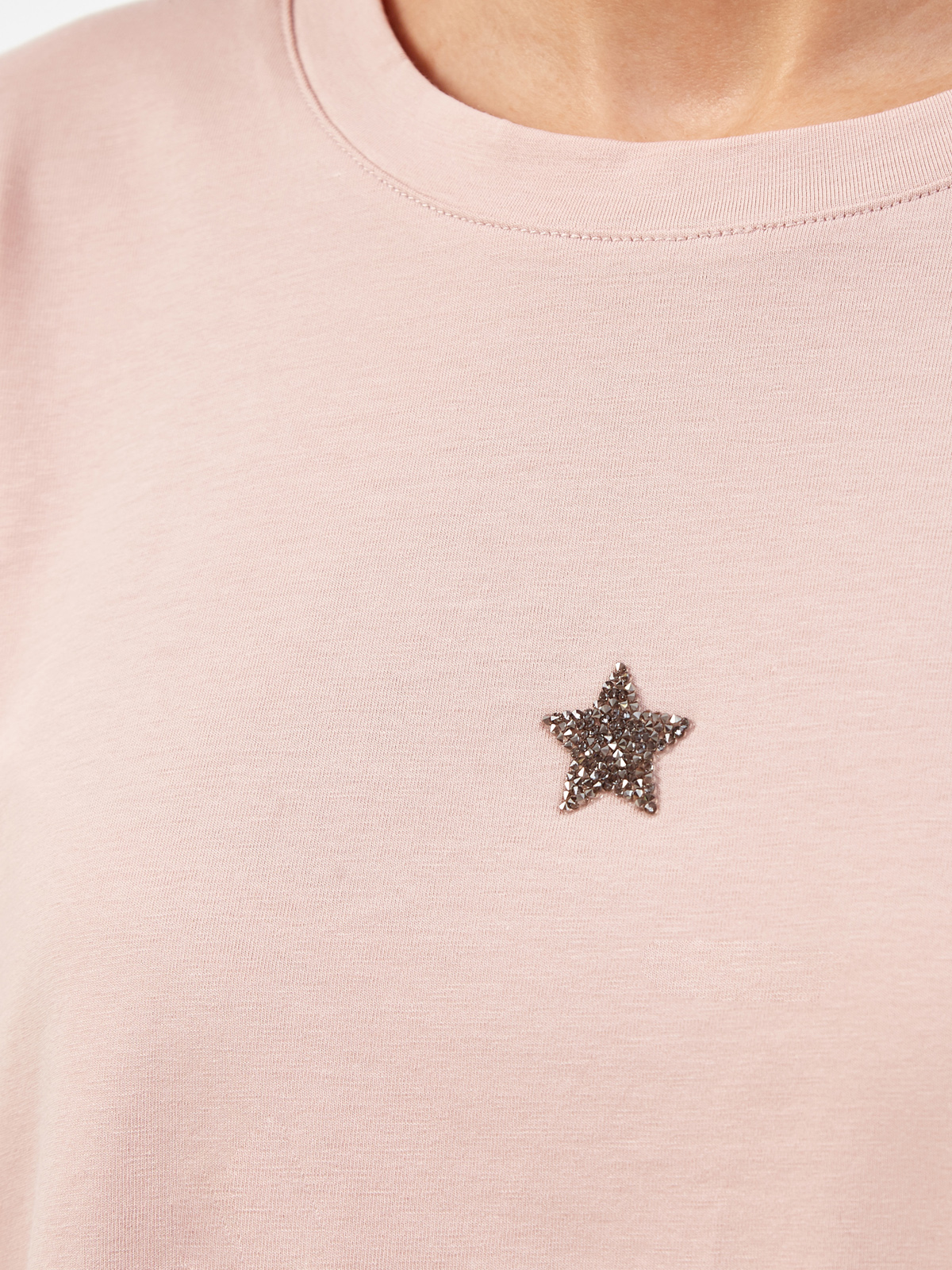 Свободная футболка с символикой из кристаллов Swarovski® LORENA ANTONIAZZI, цвет розовый, размер 38;40;42;44 - фото 5