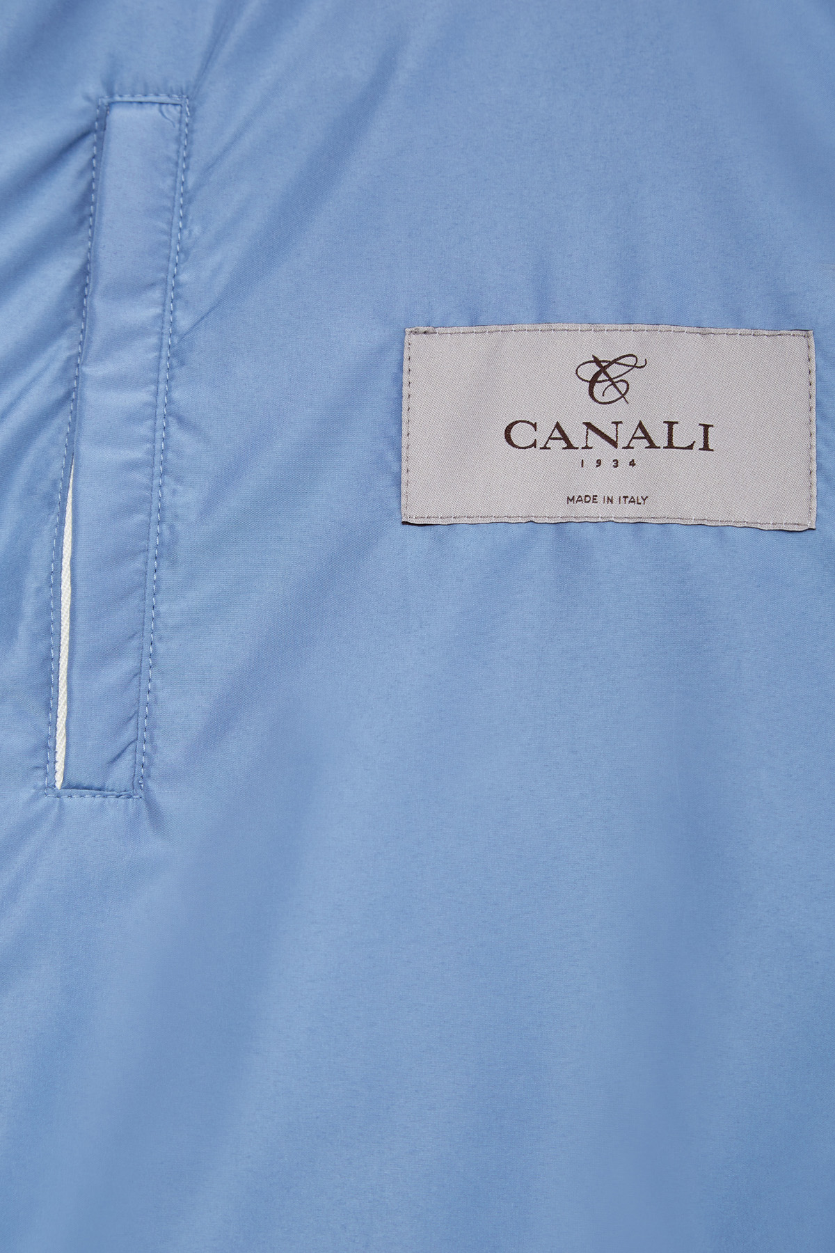 Стеганая куртка из водонепроницаемой ткани Rain Protection CANALI, цвет голубой, размер 50;52;54;56;48 - фото 8