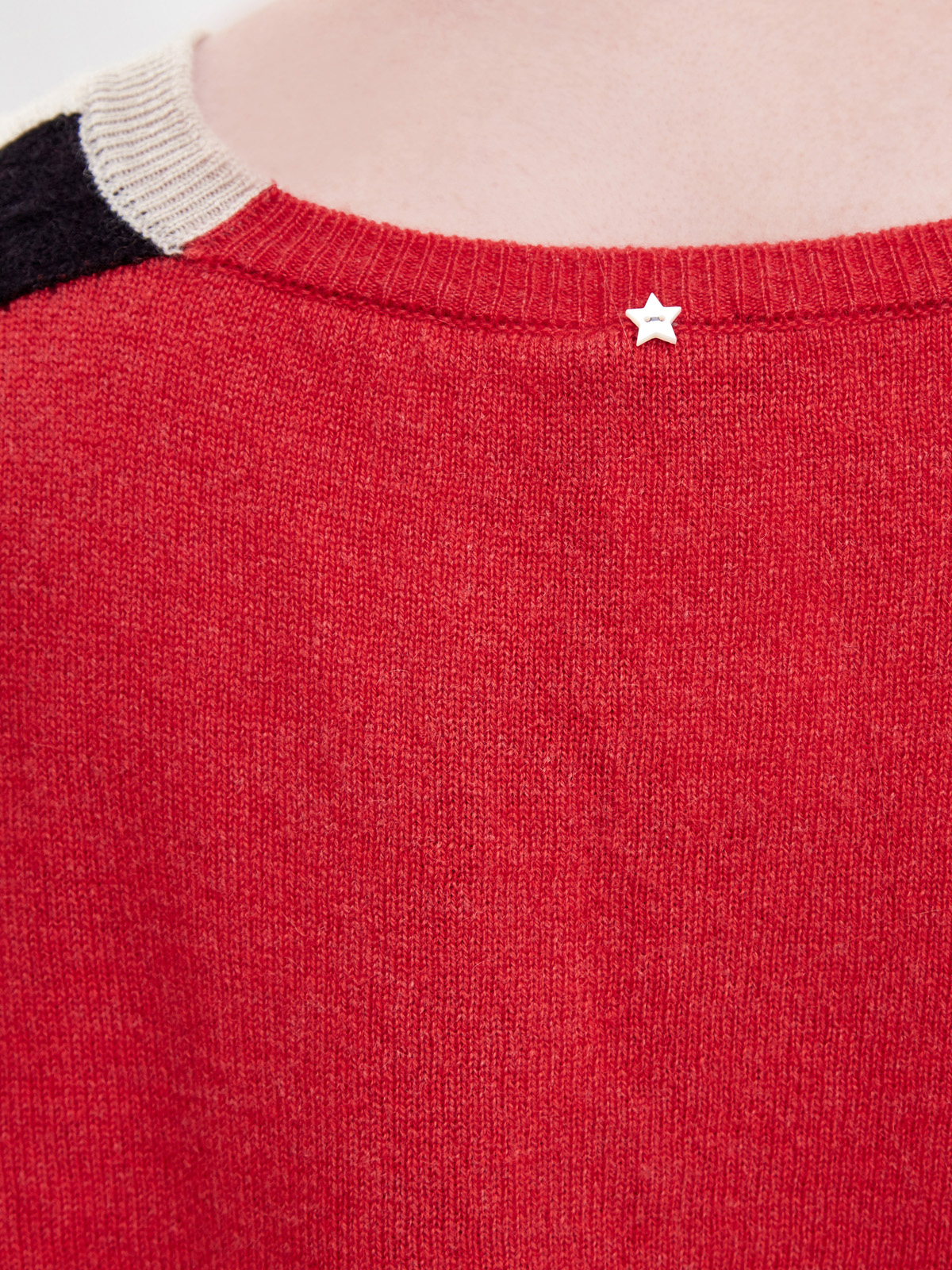 Пуловер в стиле colorblock из мягкого кашемира LORENA ANTONIAZZI, цвет мульти, размер 42;44;46;40 - фото 5