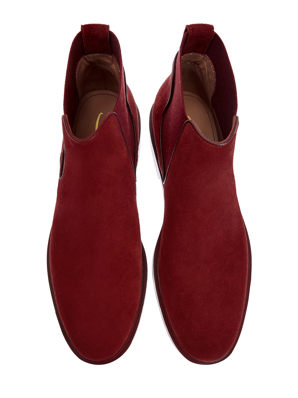 Замшевые ботинки-челси на массивной подошве SANTONI, цвет красный, размер 39.5;40;39;36.5;37 - фото 5