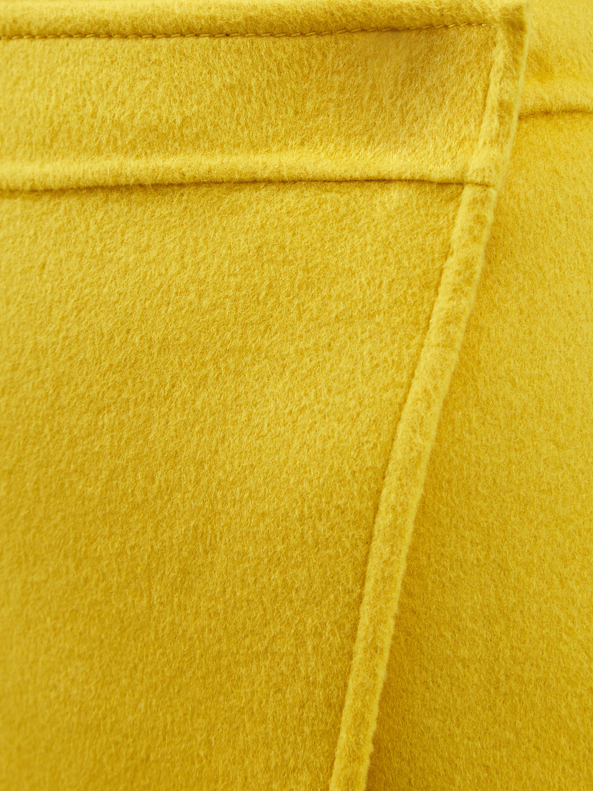 Юбка из фактурной шерстяной ткани ERMANNO ERMANNO SCERVINO, цвет желтый, размер S;M - фото 5